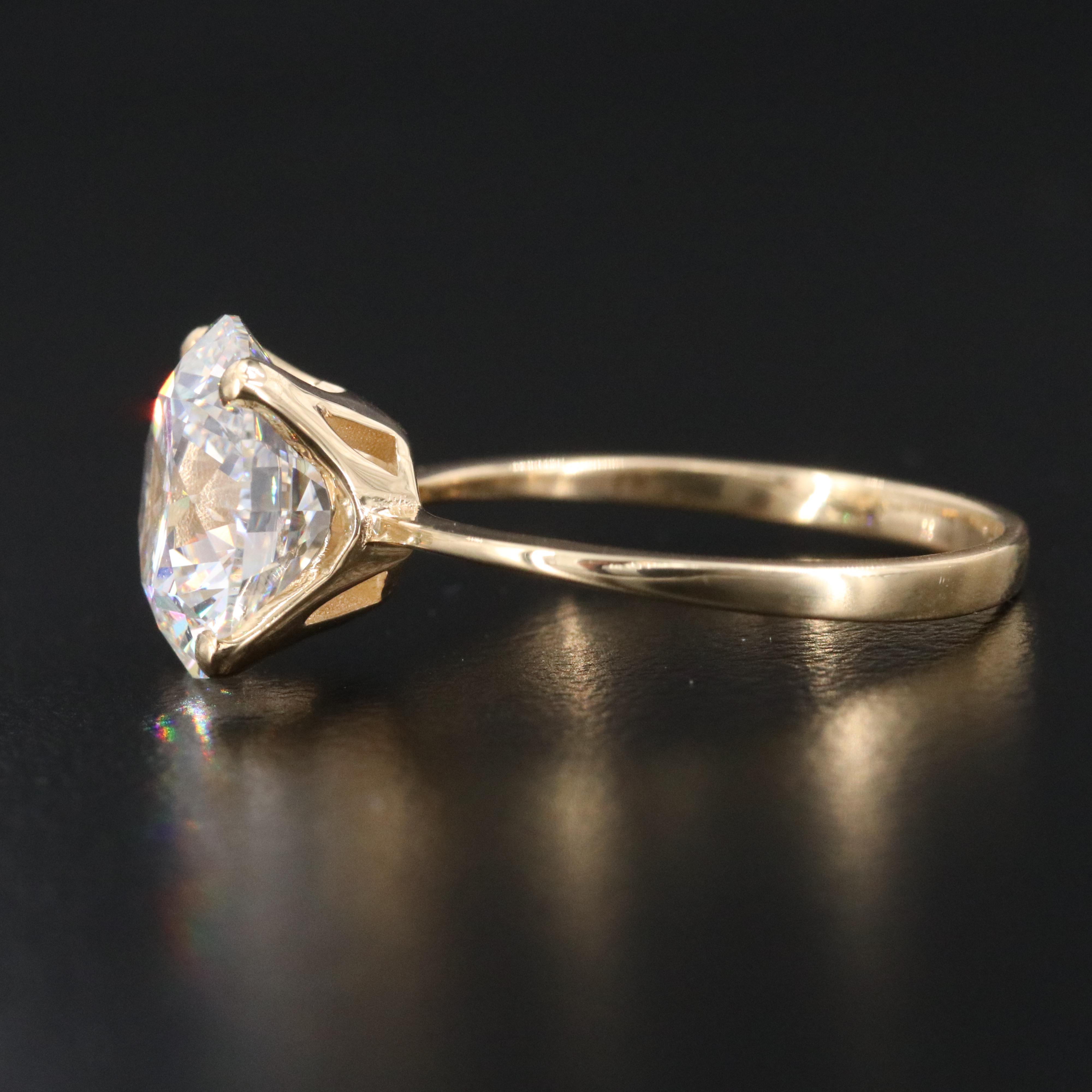 18K 4.03 CT Lab Grown Diamond Solitaire Ring with IGI Report