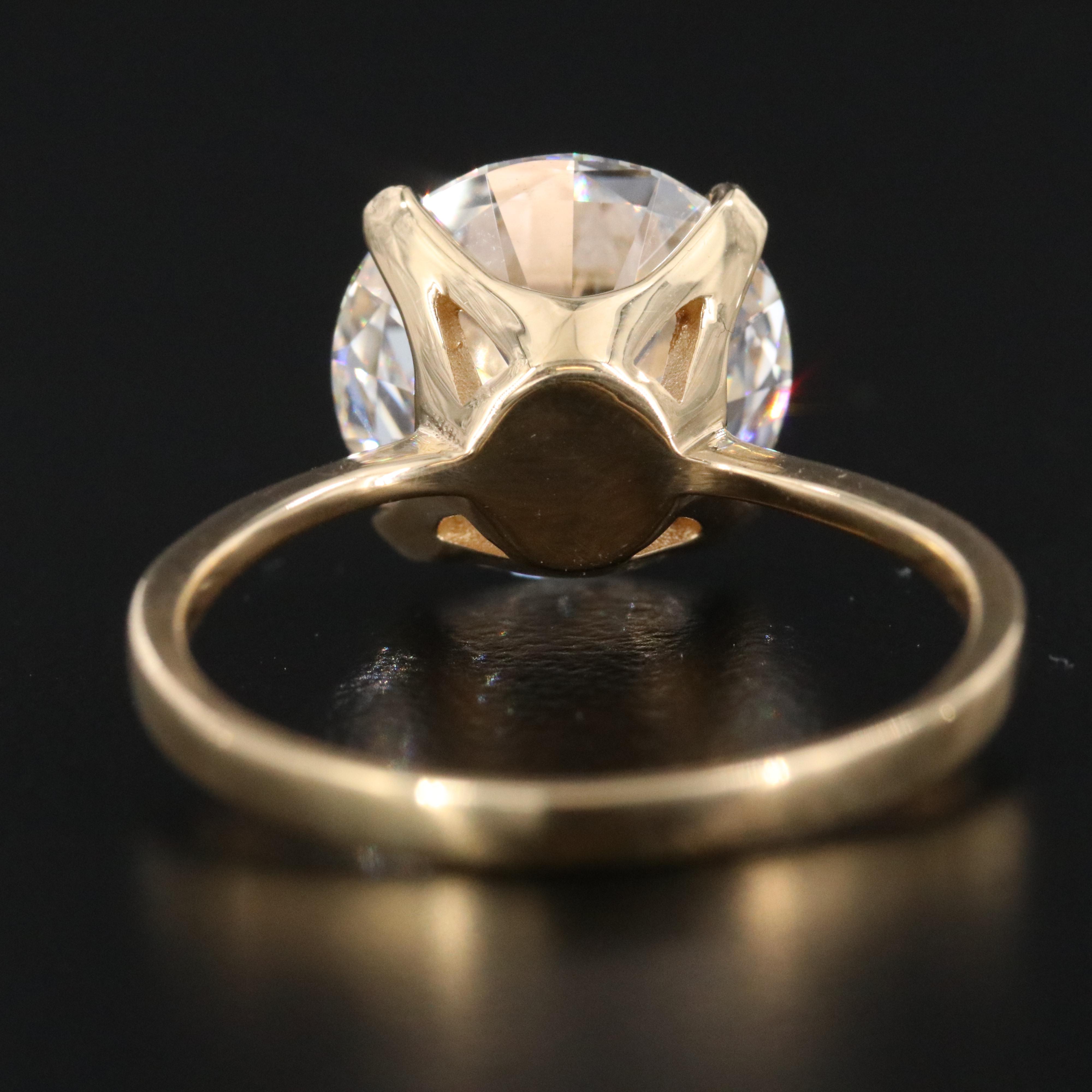 18K 4.03 CT Lab Grown Diamond Solitaire Ring with IGI Report