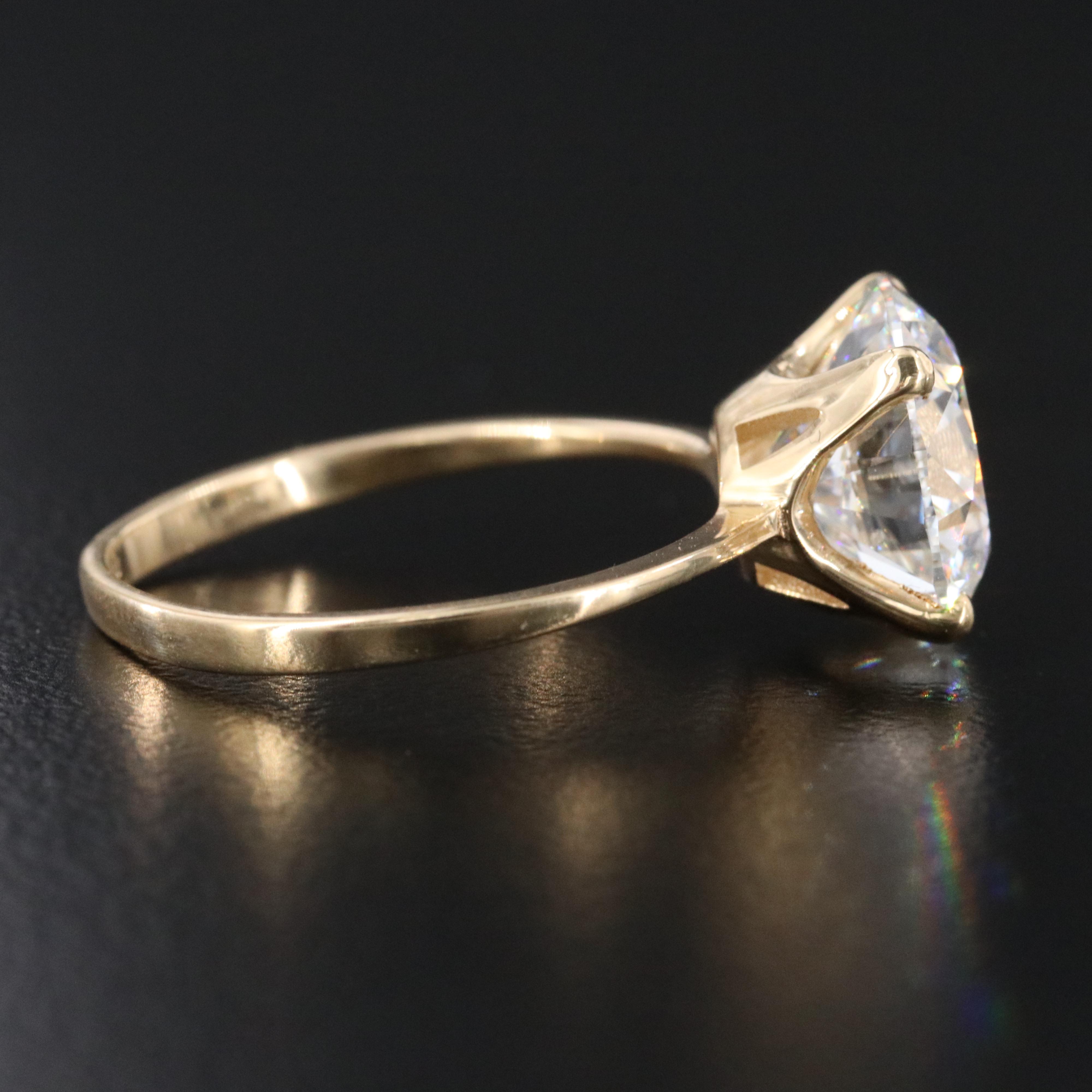 18K 4.03 CT Lab Grown Diamond Solitaire Ring with IGI Report