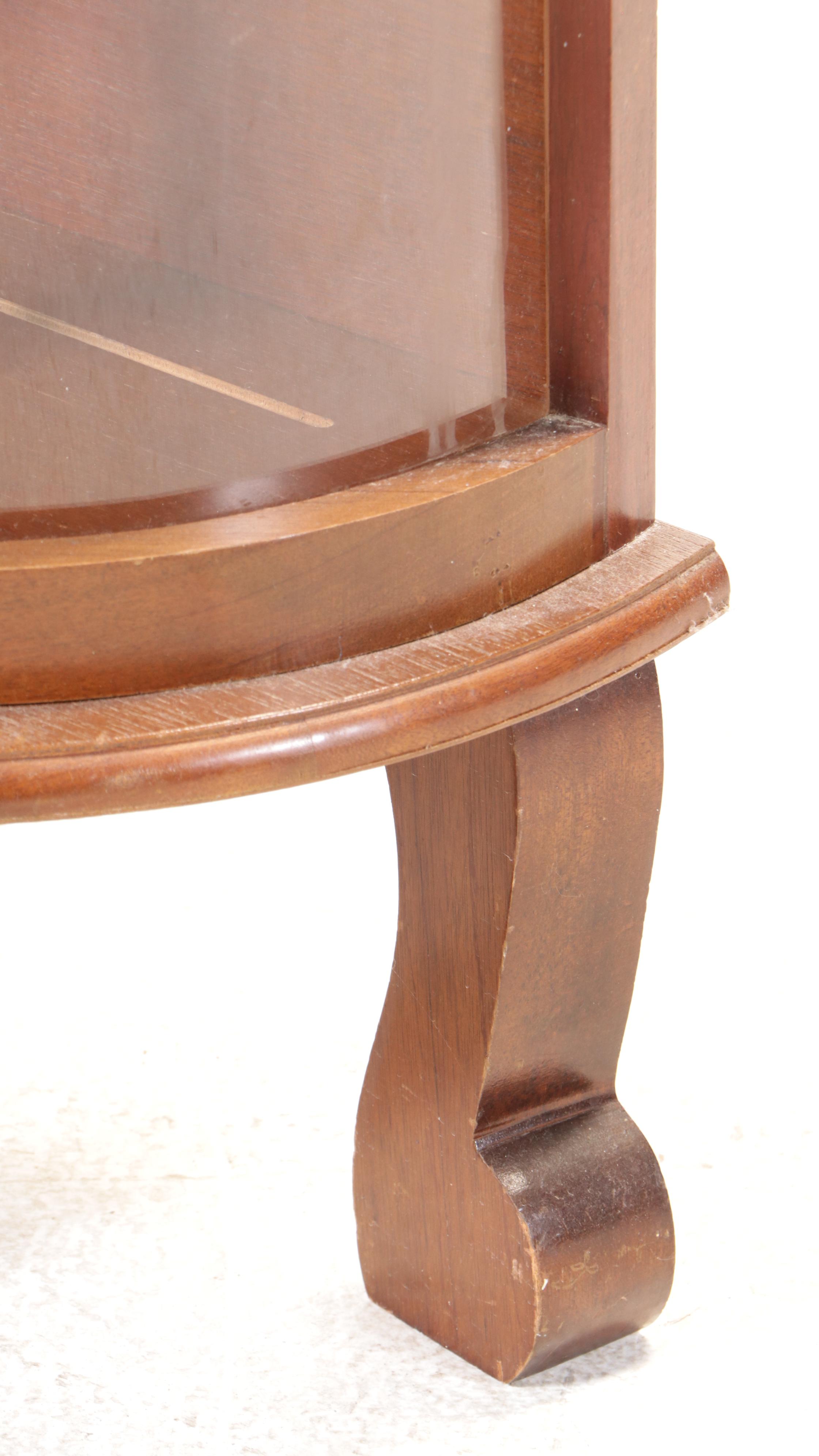 American Empire Revival Bowfront Curio Cabinet, Early 20th Century