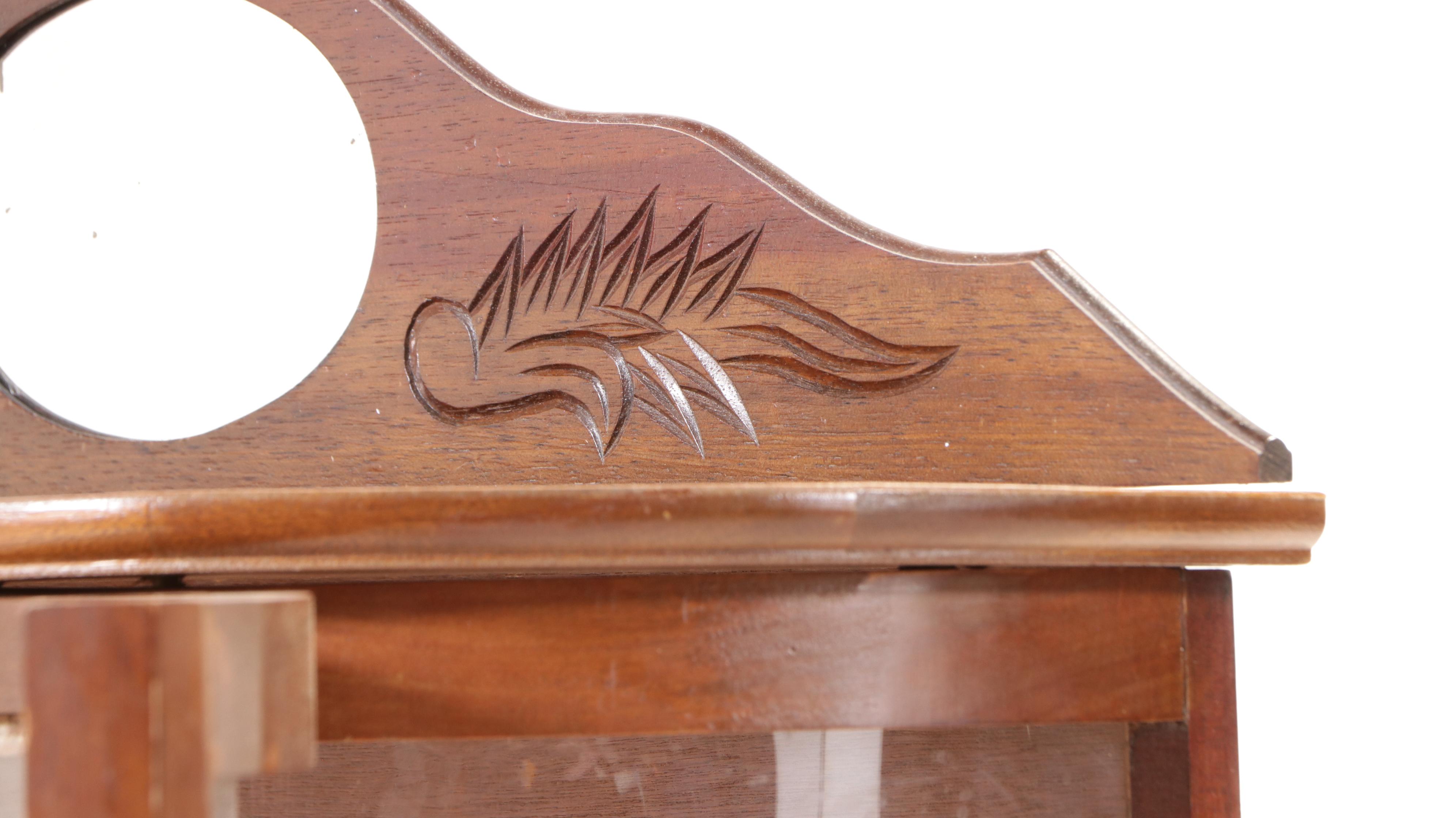 American Empire Revival Bowfront Curio Cabinet, Early 20th Century