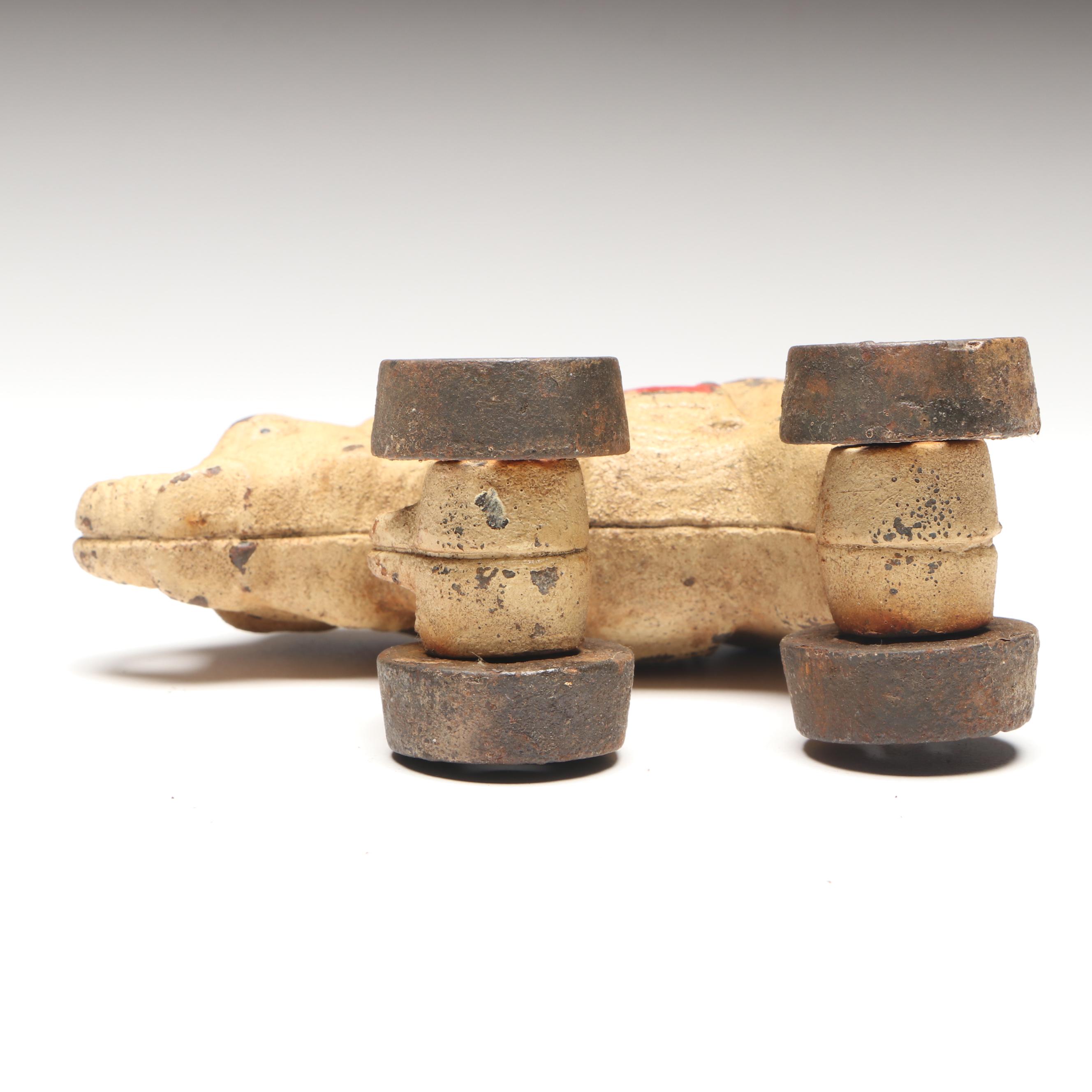 Hubley Style "Jumbo" Elephant Coin Bank on Wheels