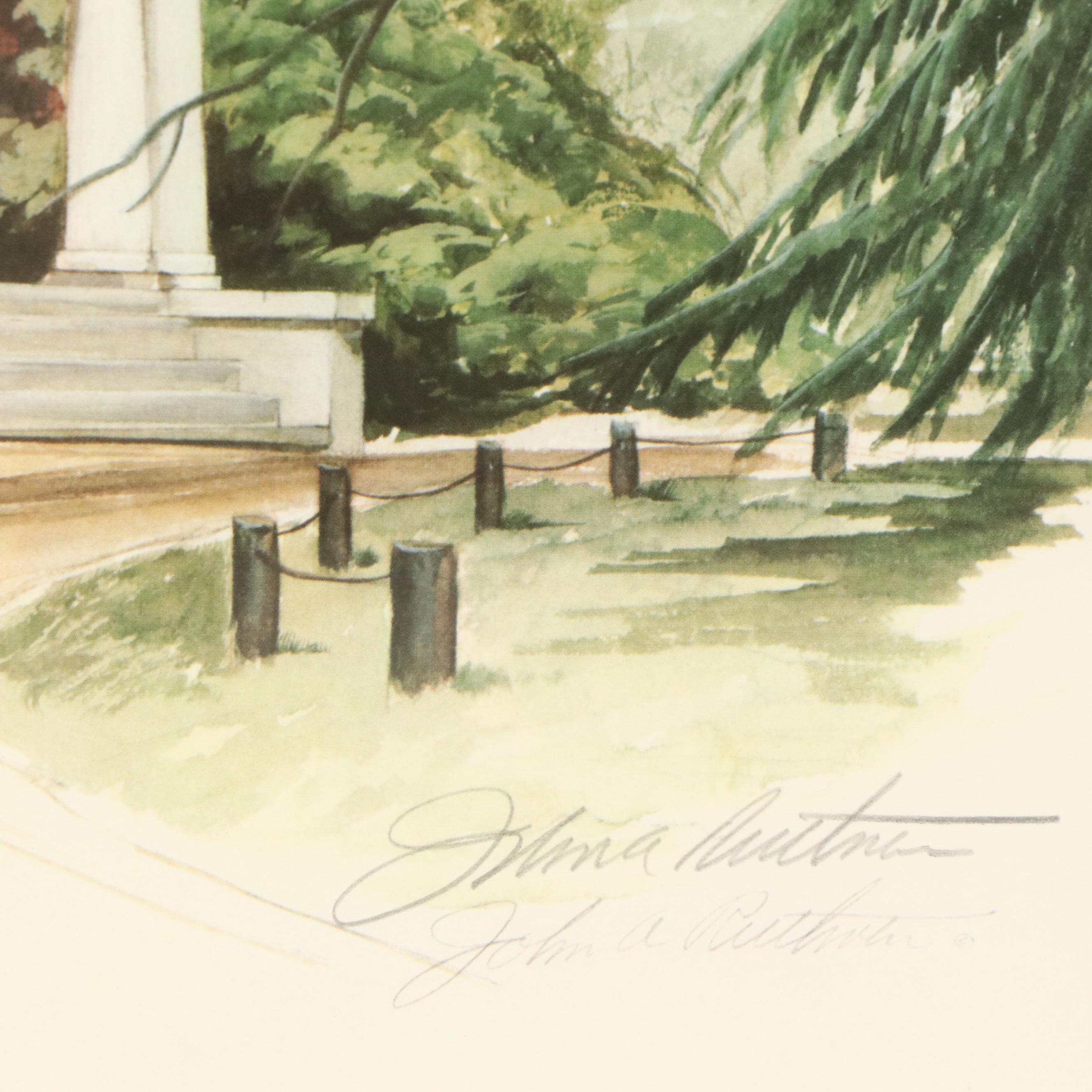 John A. Ruthven Offset Lithograph "Cardinals," Late 20th Century