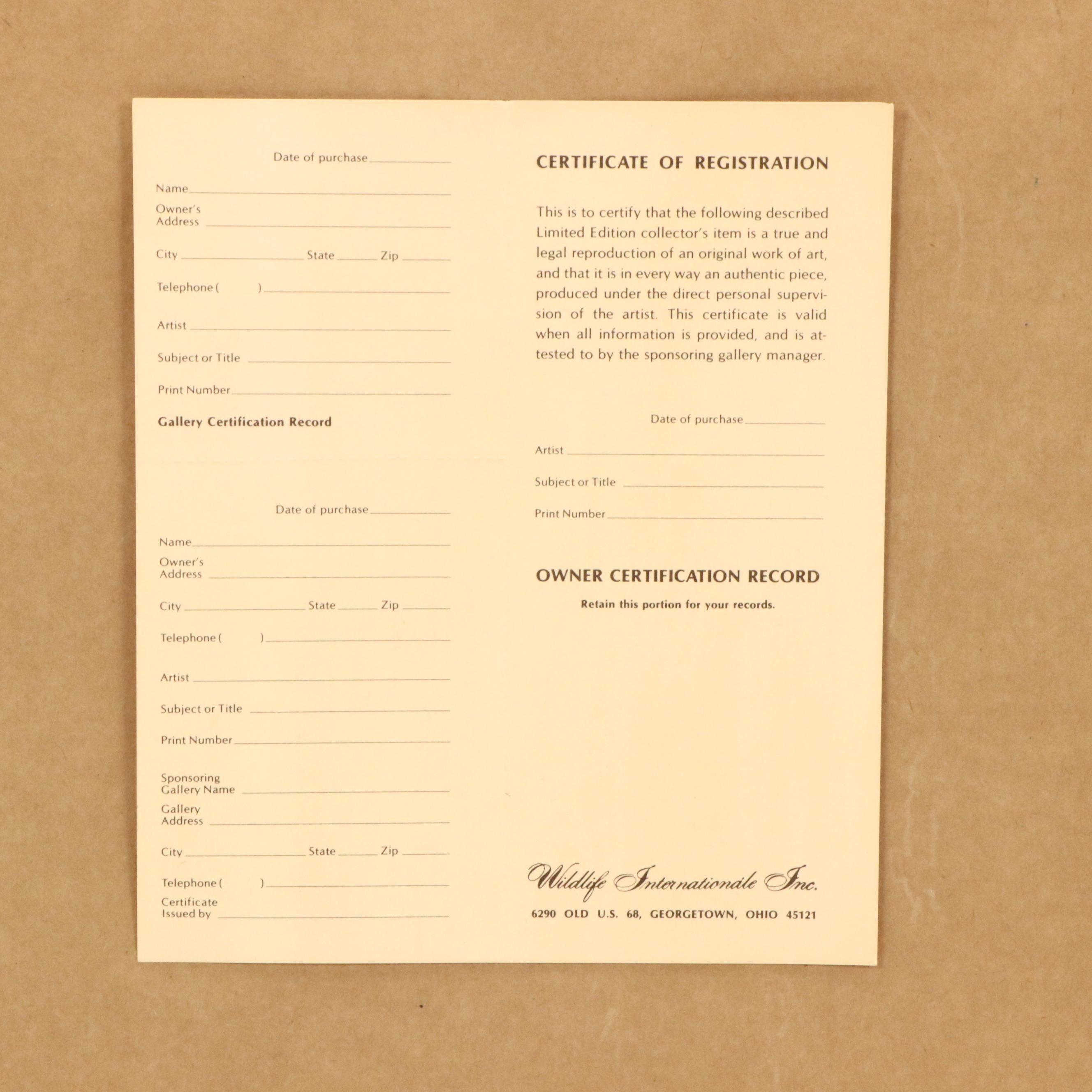 John A. Ruthven Offset Lithograph "Cardinals," Late 20th Century