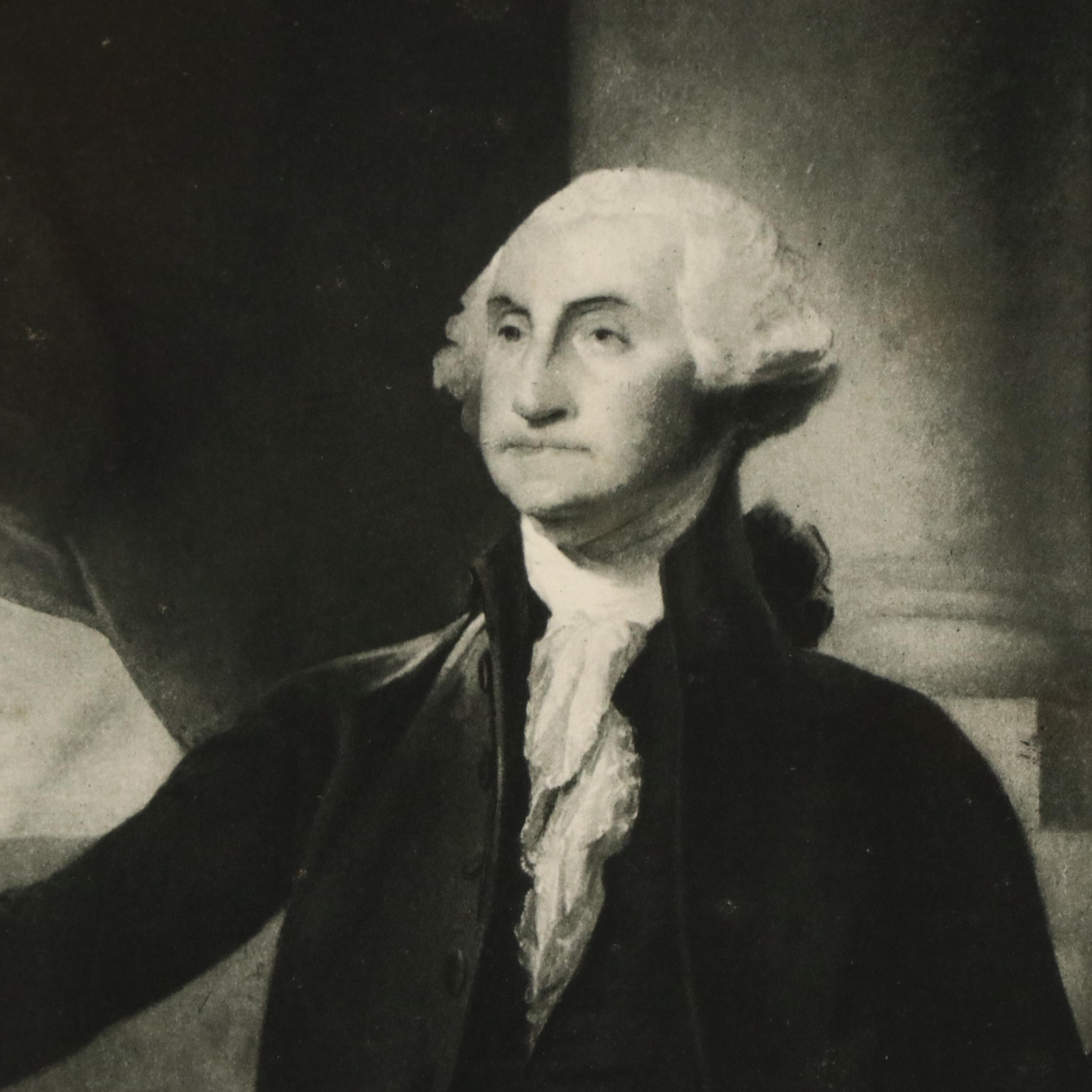 Photogravure Portrait of George Washington After Gilbert Stuart, 1901