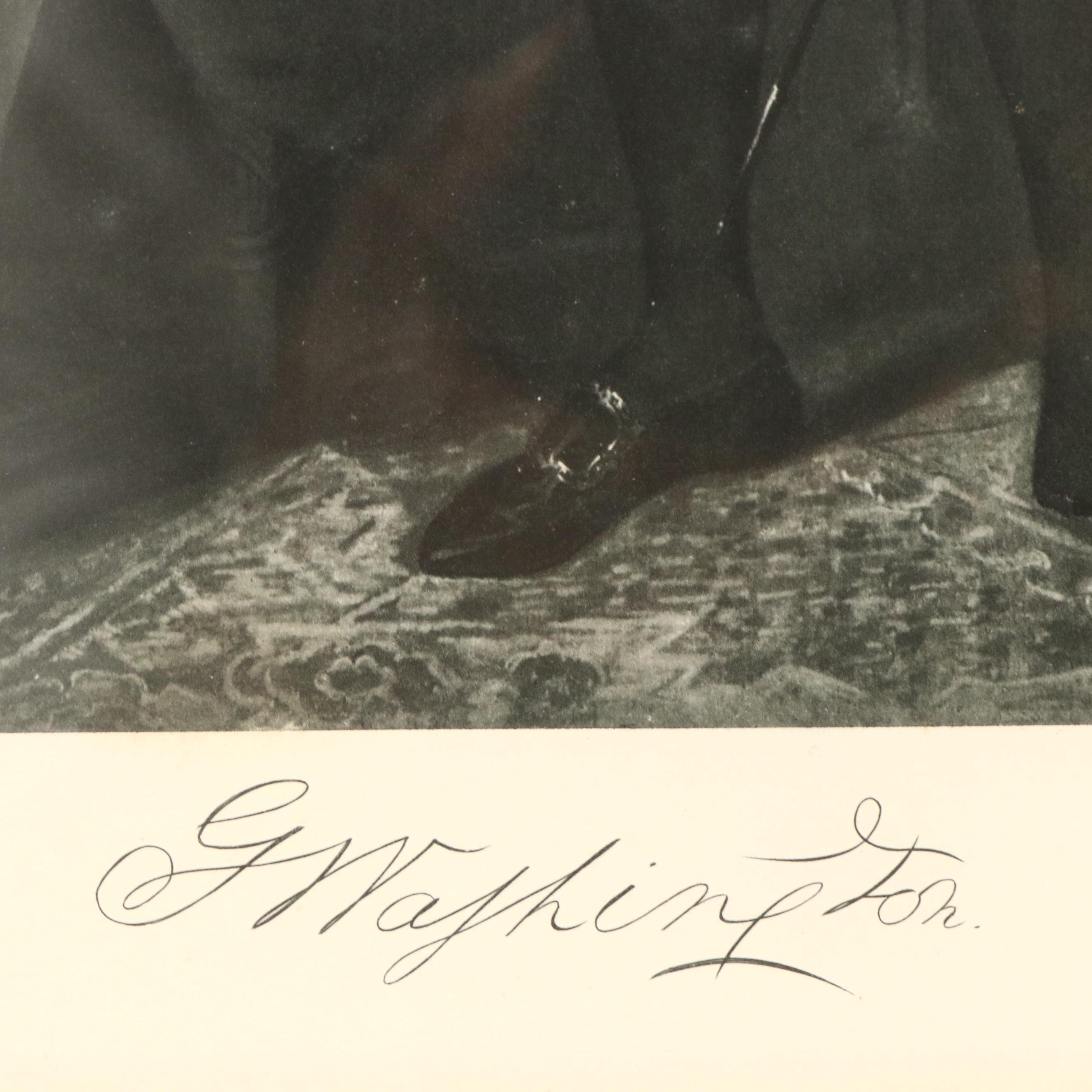 Photogravure Portrait of George Washington After Gilbert Stuart, 1901