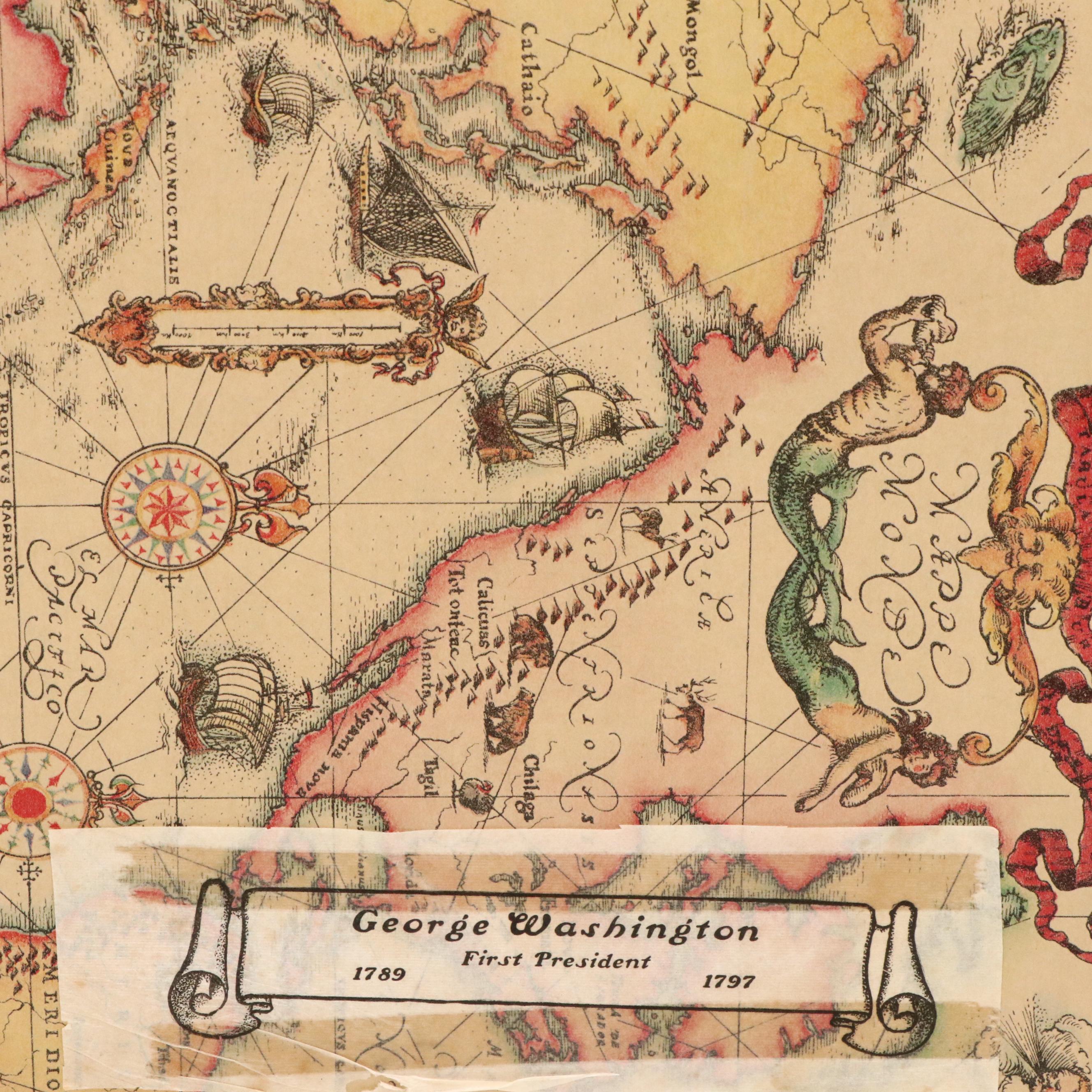 Photogravure Portrait of George Washington After Gilbert Stuart, 1901