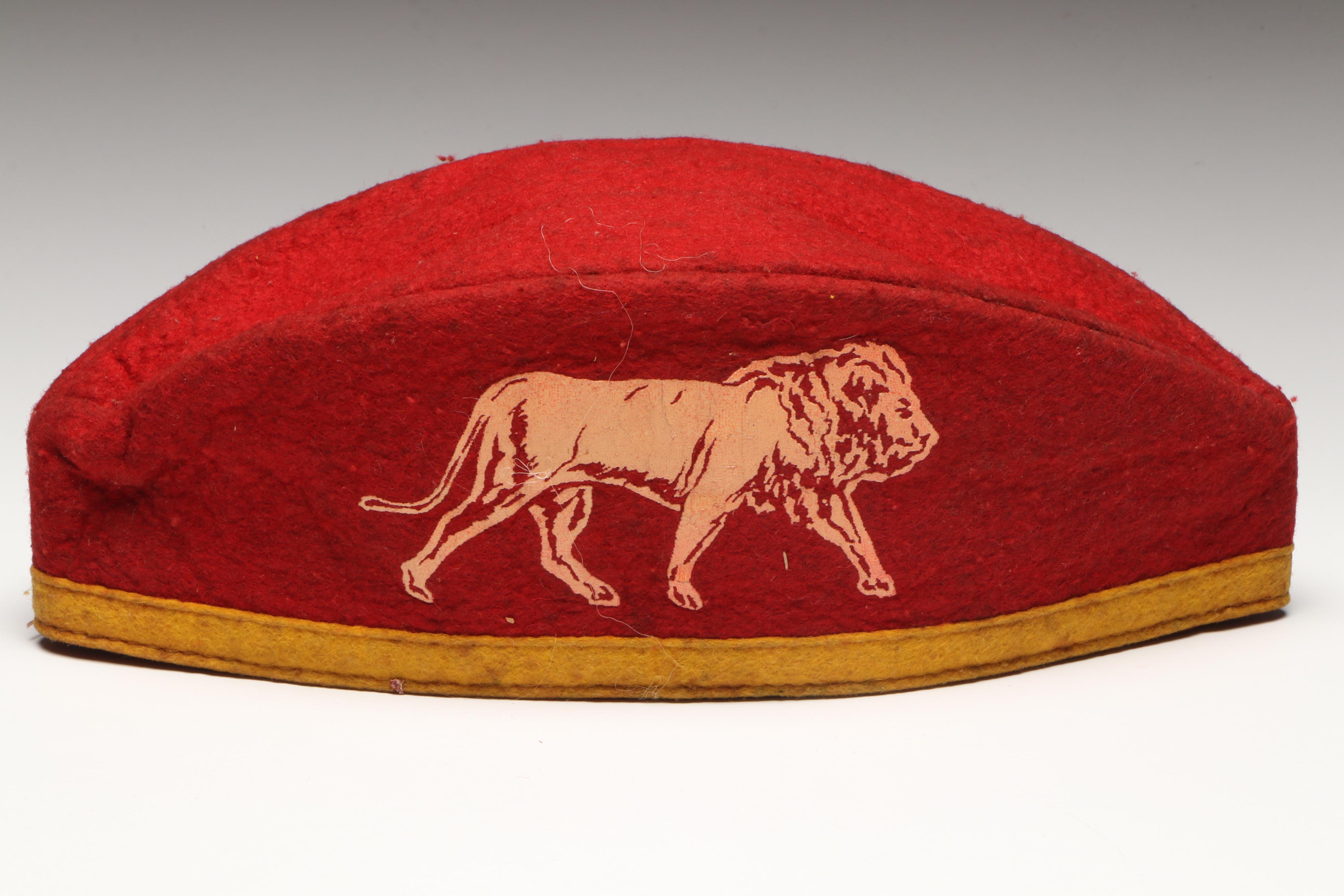 Cincinnati Zoo Felt Pennant Souvenir Flags with Cap, Mid-20th Century