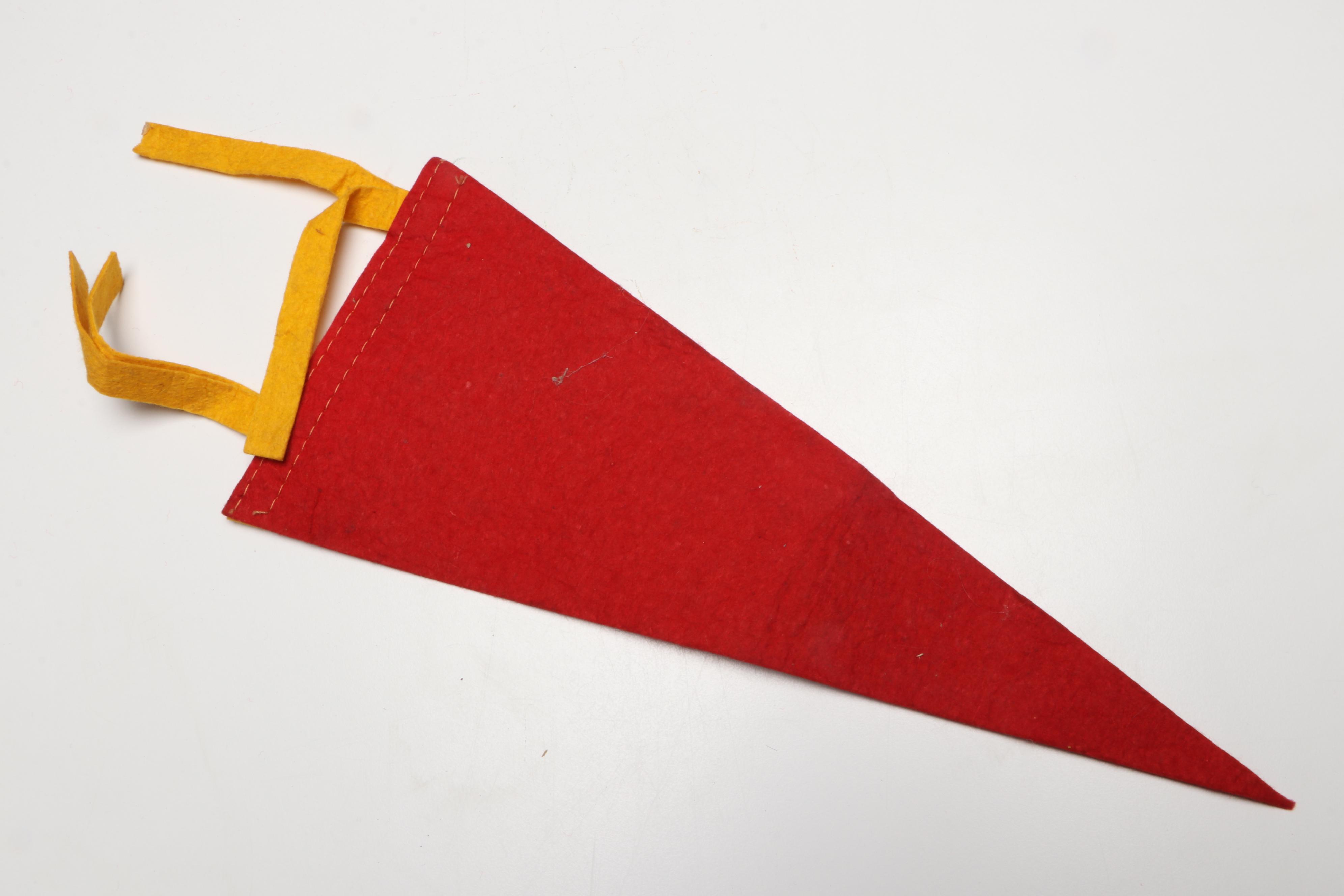 Cincinnati Zoo Felt Pennant Souvenir Flags with Cap, Mid-20th Century