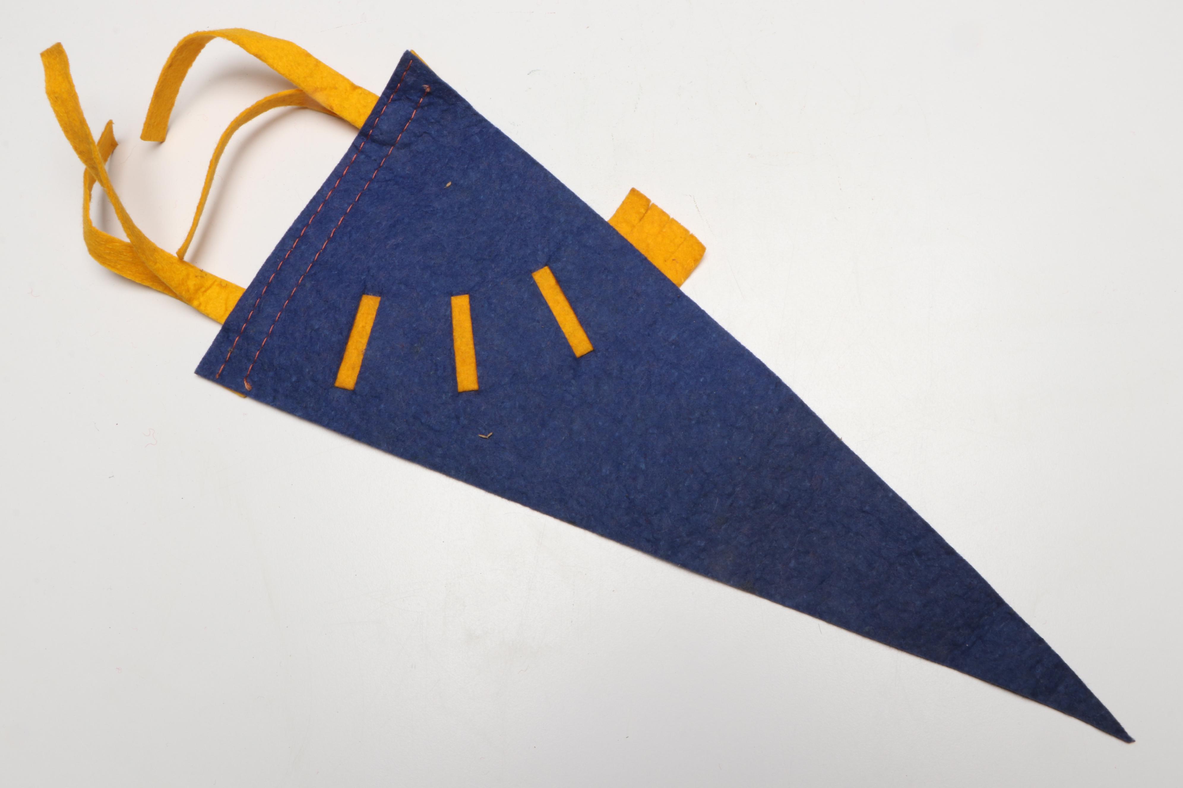 Cincinnati Zoo Felt Pennant Souvenir Flags with Cap, Mid-20th Century