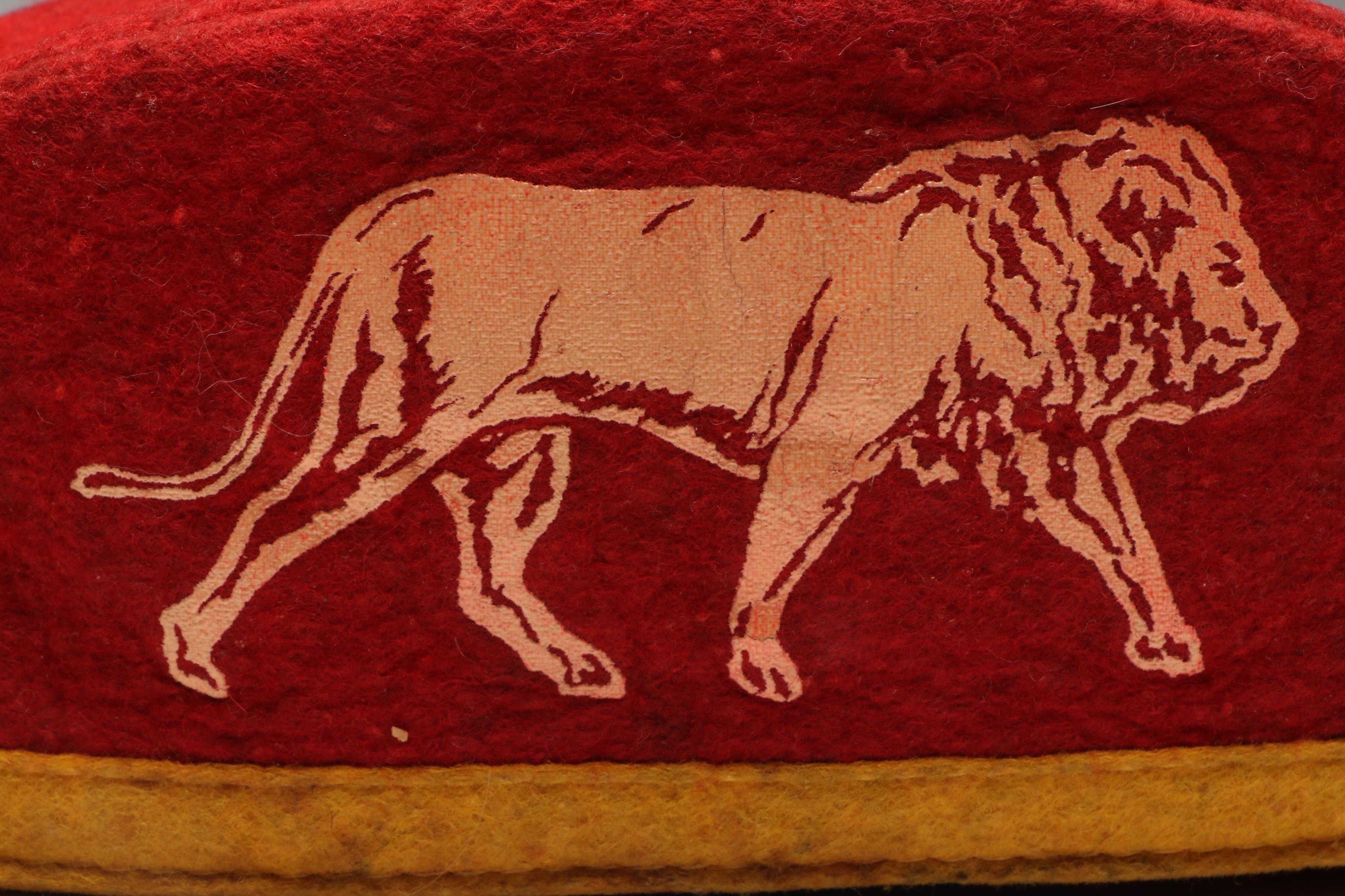 Cincinnati Zoo Felt Pennant Souvenir Flags with Cap, Mid-20th Century