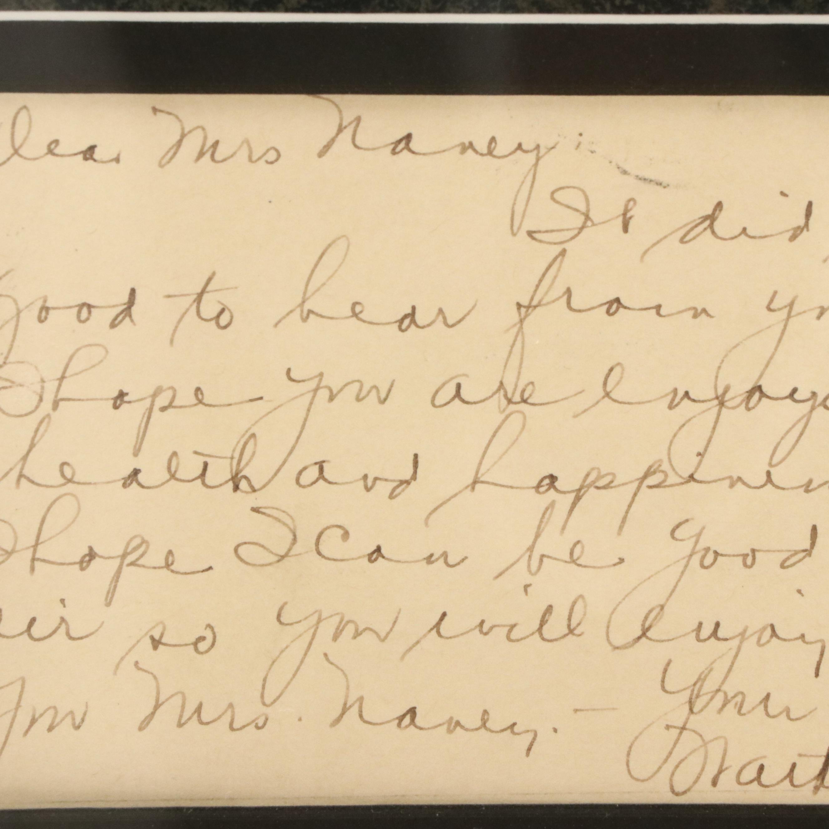 Record Cover "The Best of Waite Hoyt in the Rain, Vol. 2" with Handwritten Note