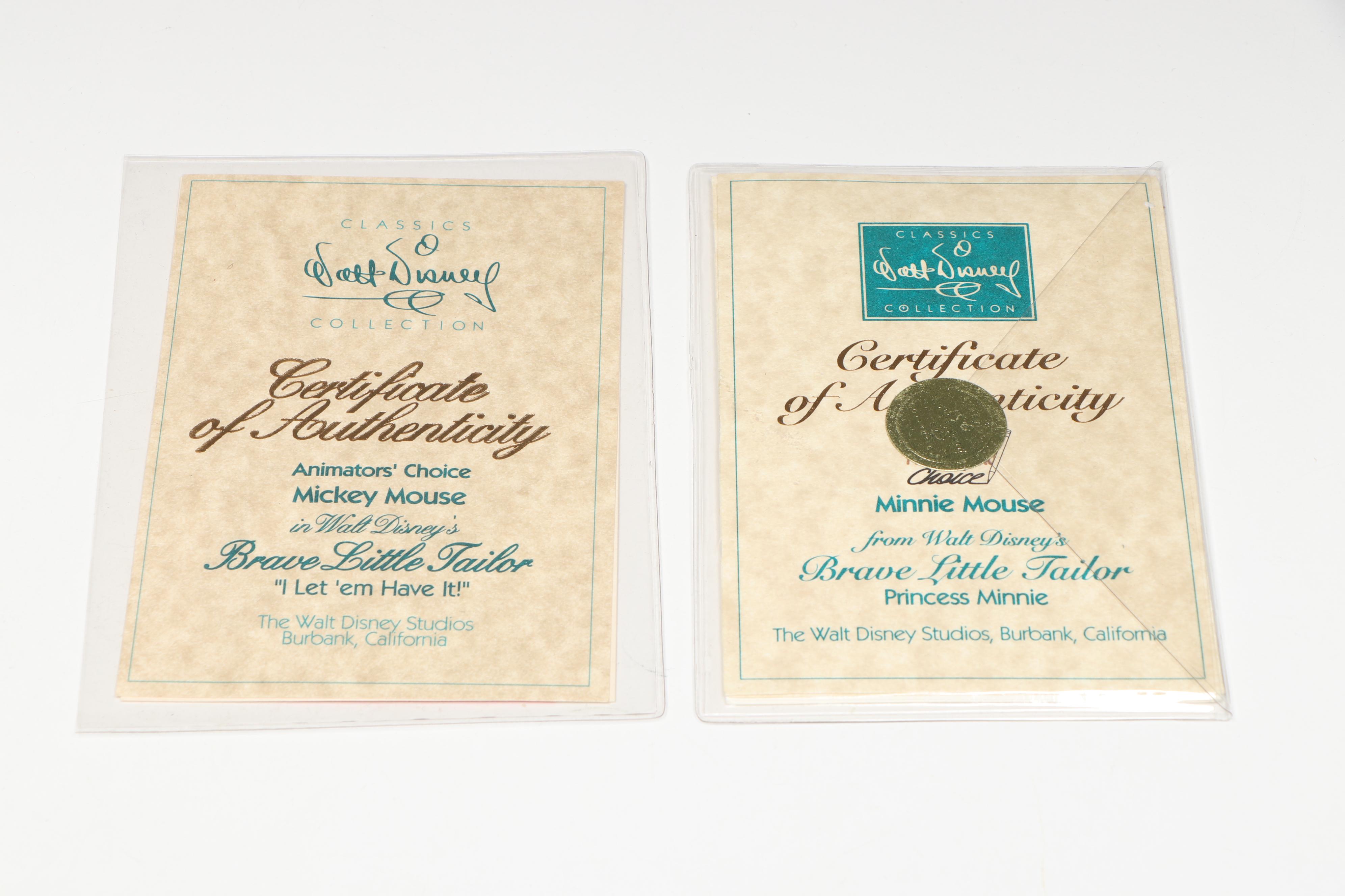 Disney Brave Little Tailor "I Let 'em Have It!" and "Princess Minnie" Figurines