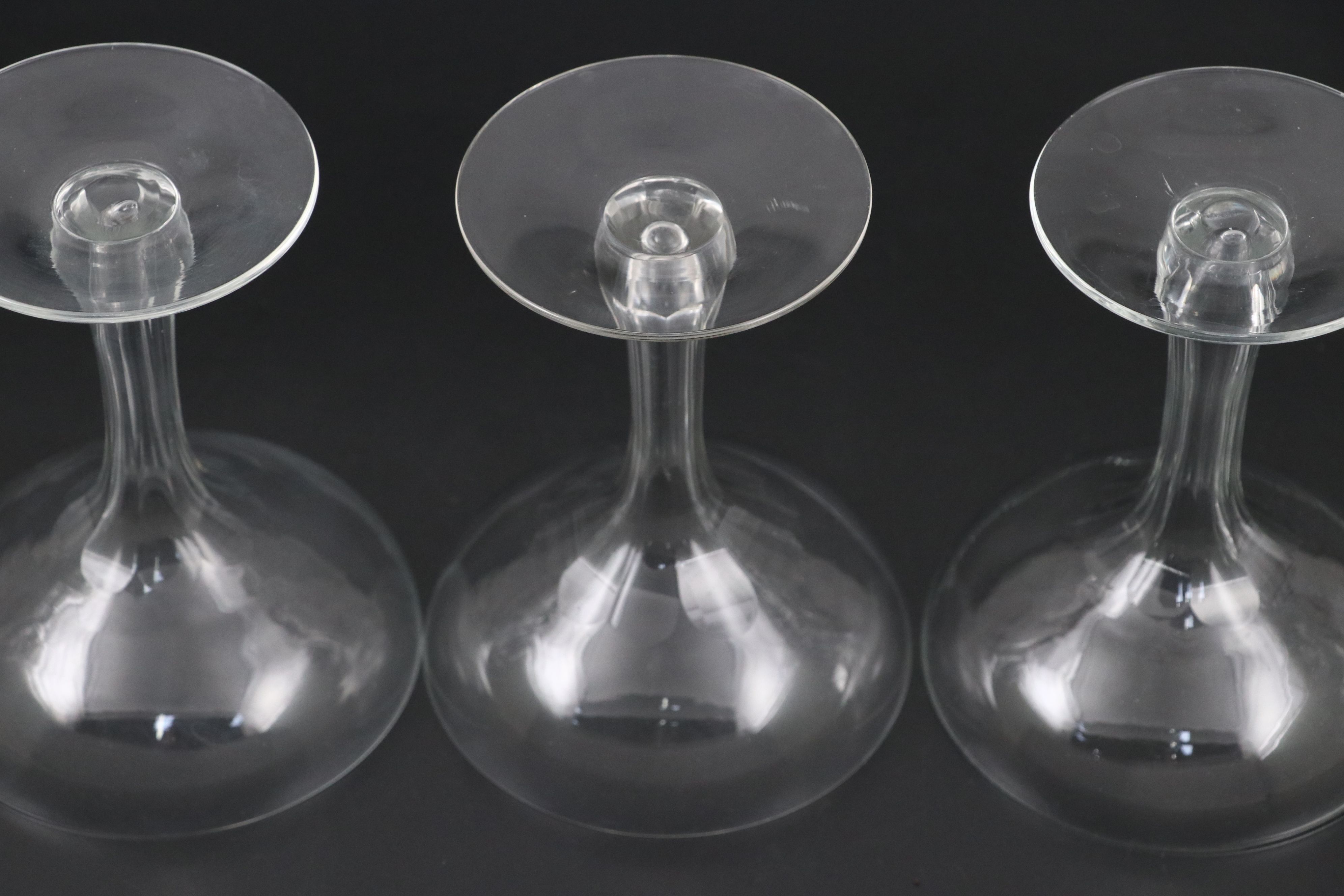 Mid-Century Glass Champagne Coupes and Tray