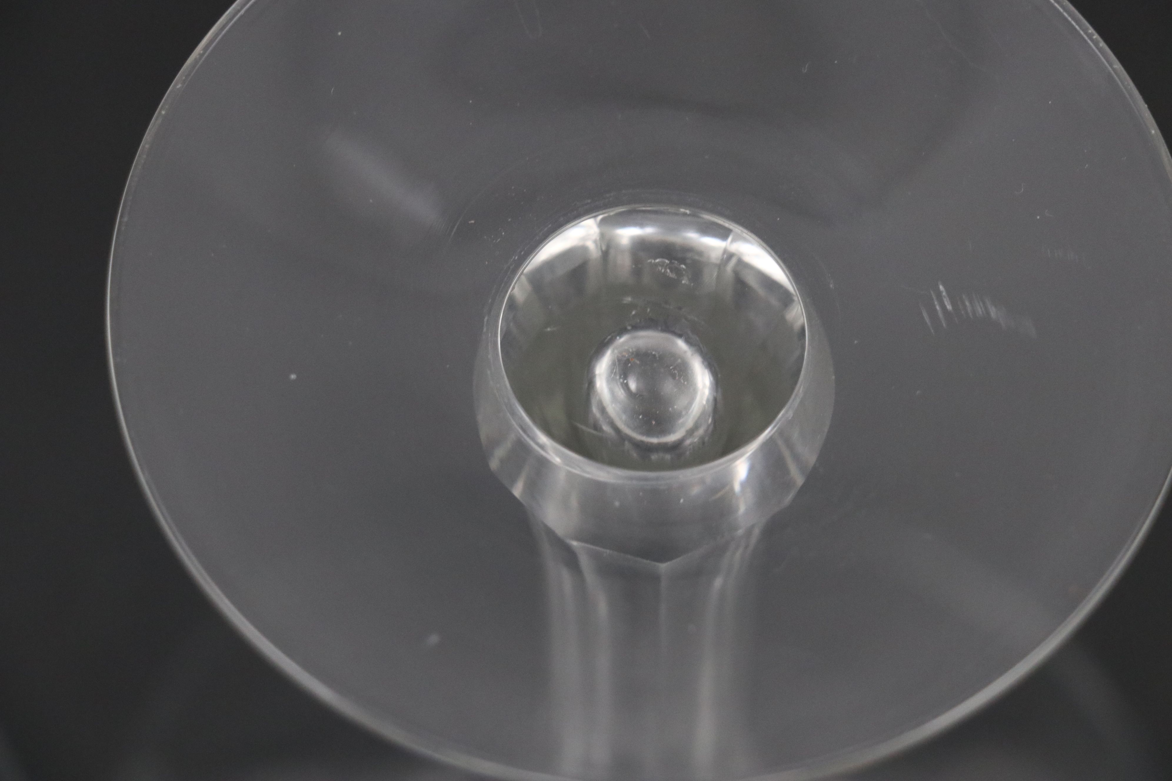 Mid-Century Glass Champagne Coupes and Tray