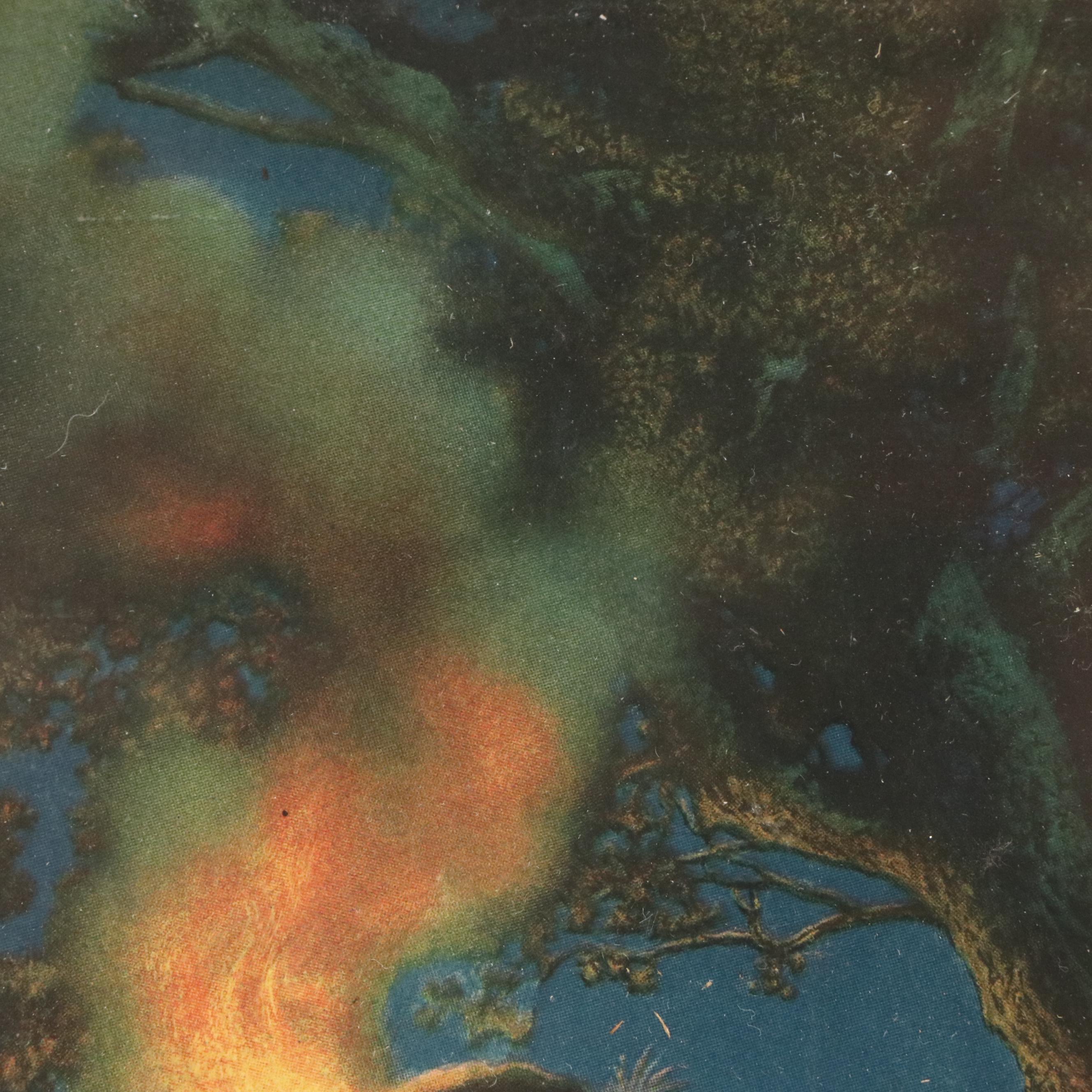 Maxfield Parrish "Primitive Man" Offset Lithograph, 20th Century