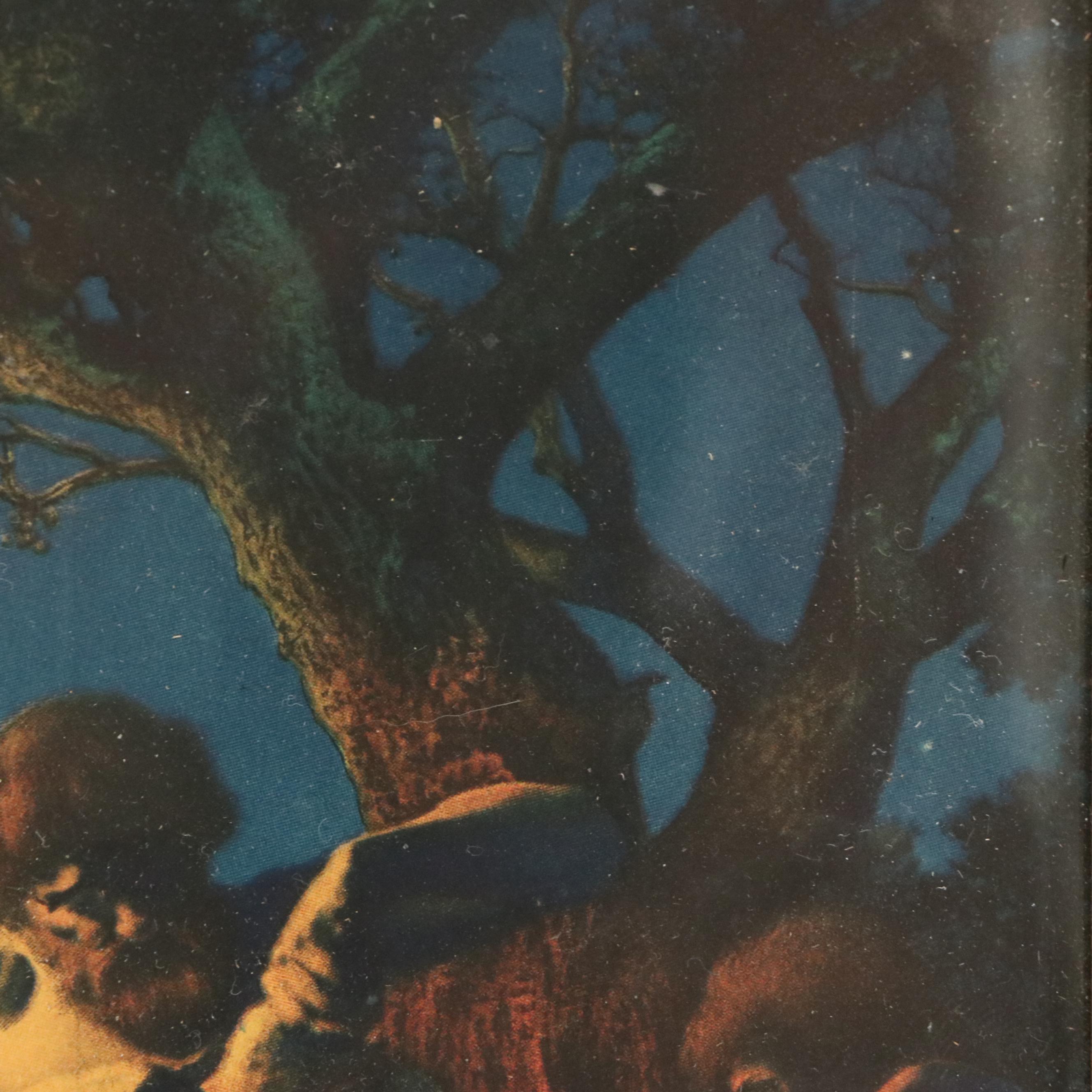 Maxfield Parrish "Primitive Man" Offset Lithograph, 20th Century