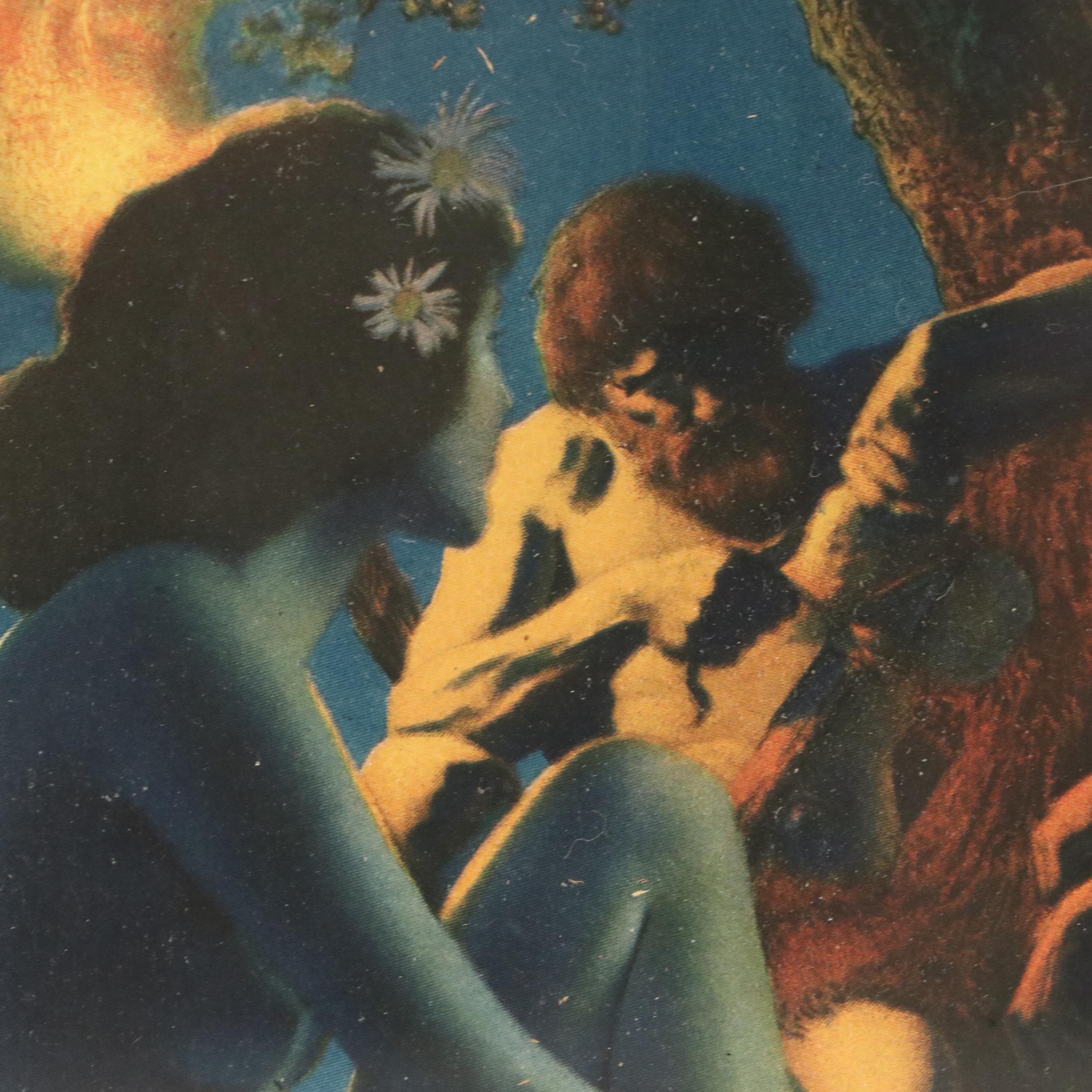 Maxfield Parrish "Primitive Man" Offset Lithograph, 20th Century
