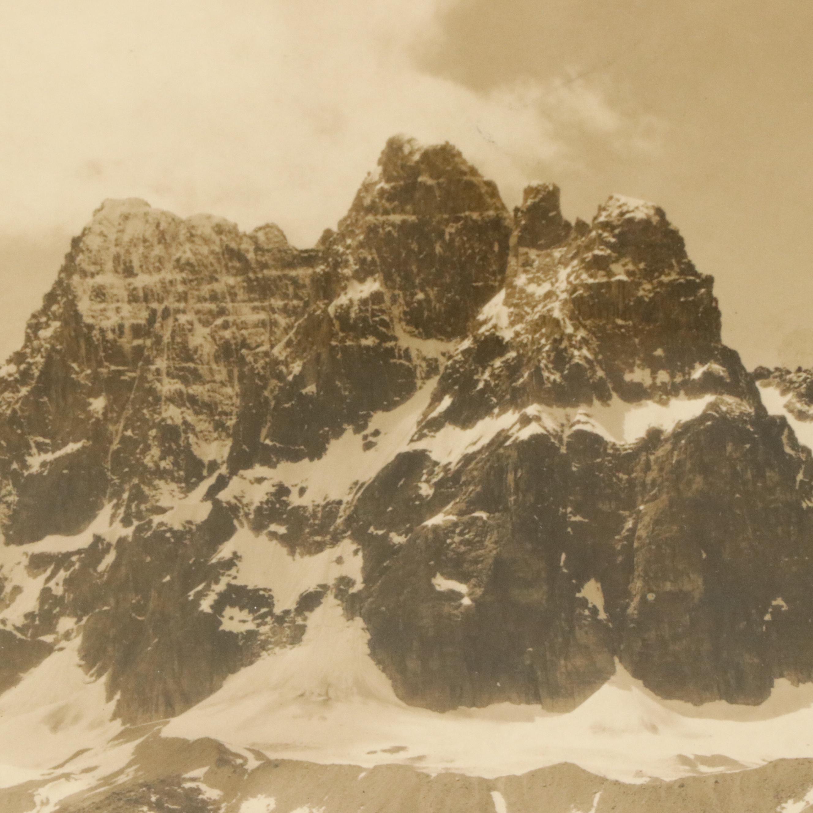 Sepia Landscape Photograph "Mount Redoubt, Tonquin Valley"