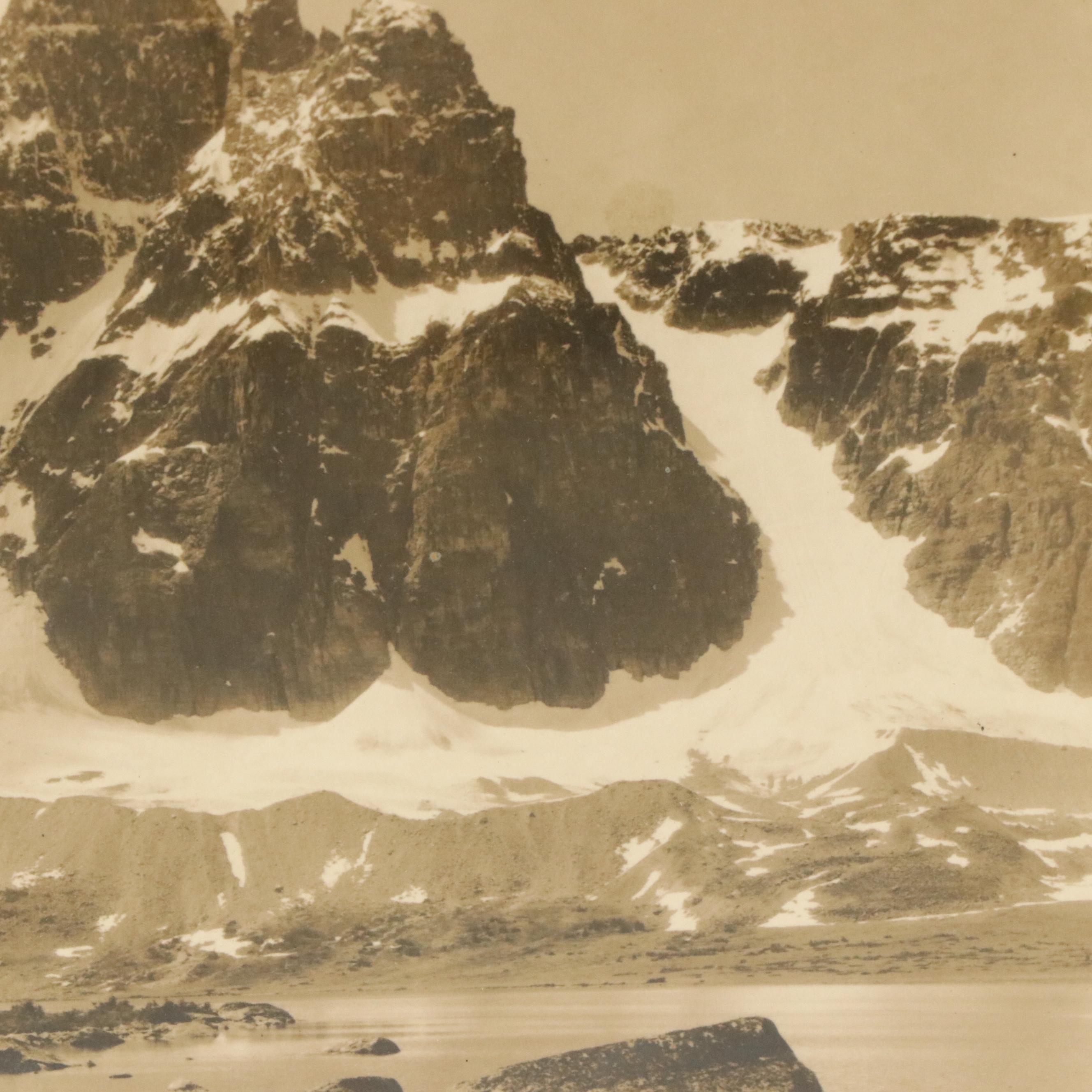 Sepia Landscape Photograph "Mount Redoubt, Tonquin Valley"