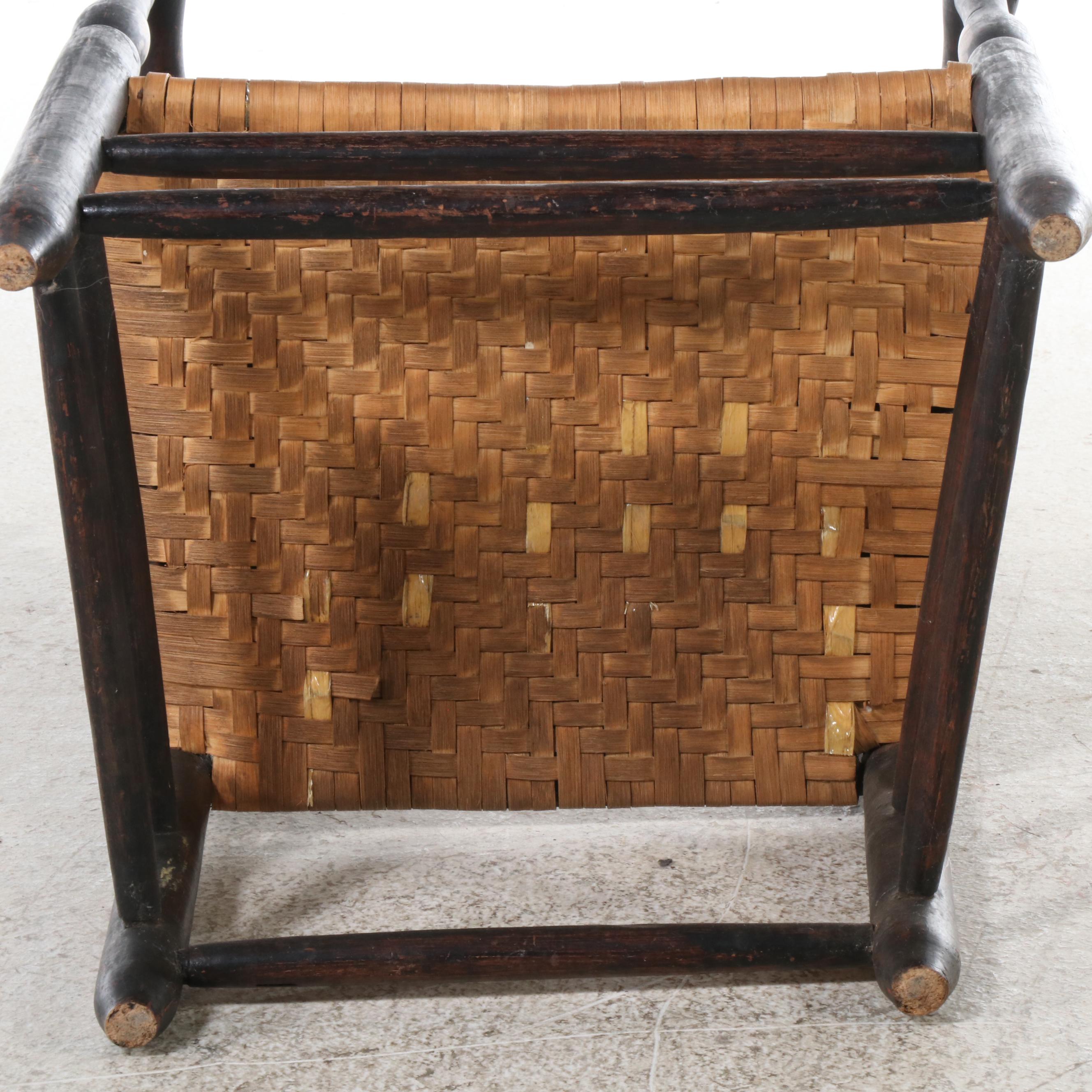 Two American Primitive Style Ladder Back Chairs