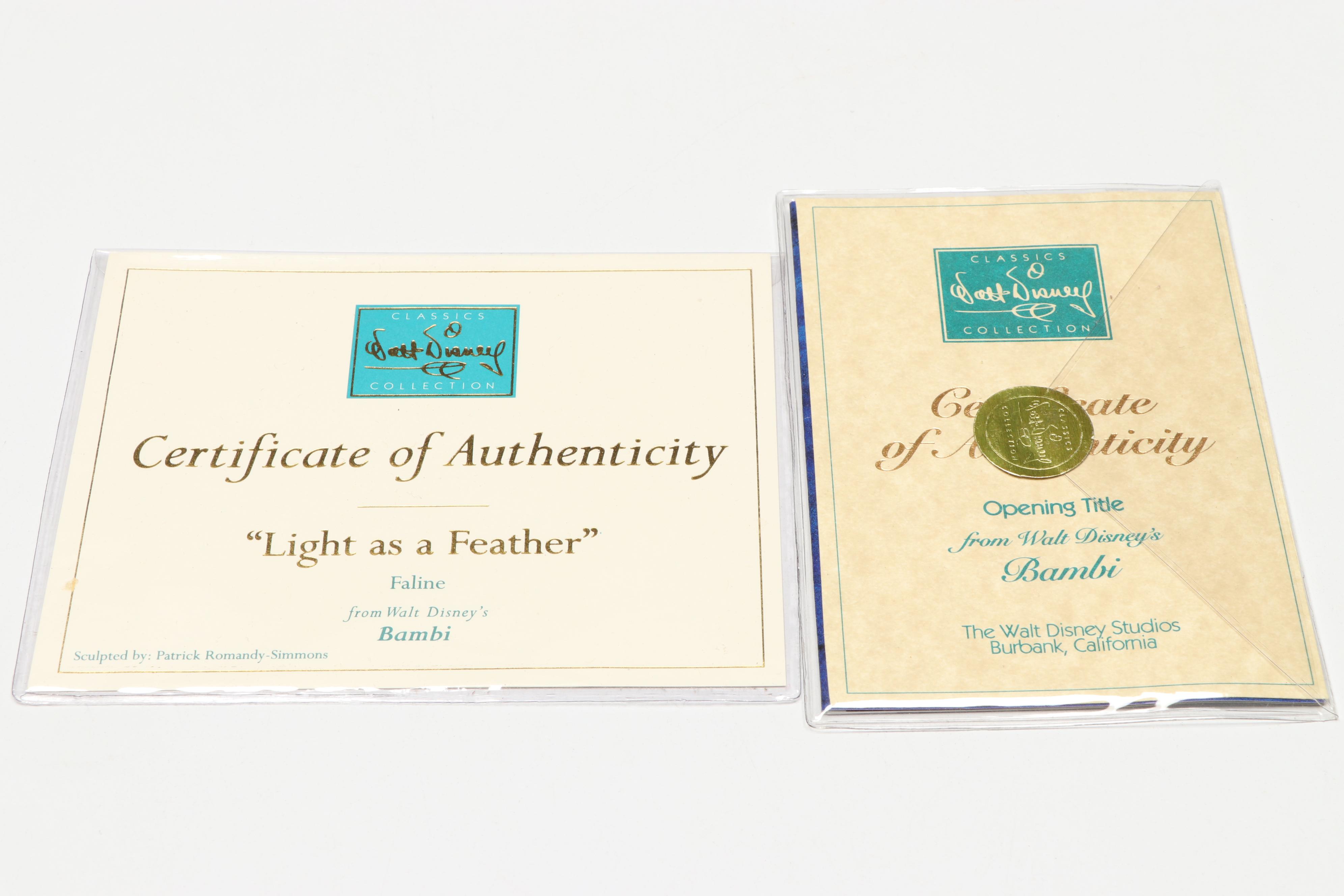 Disney Bambi "Light as a Feather" 60th Anniversary Porcelain Figurine, 2002-2004