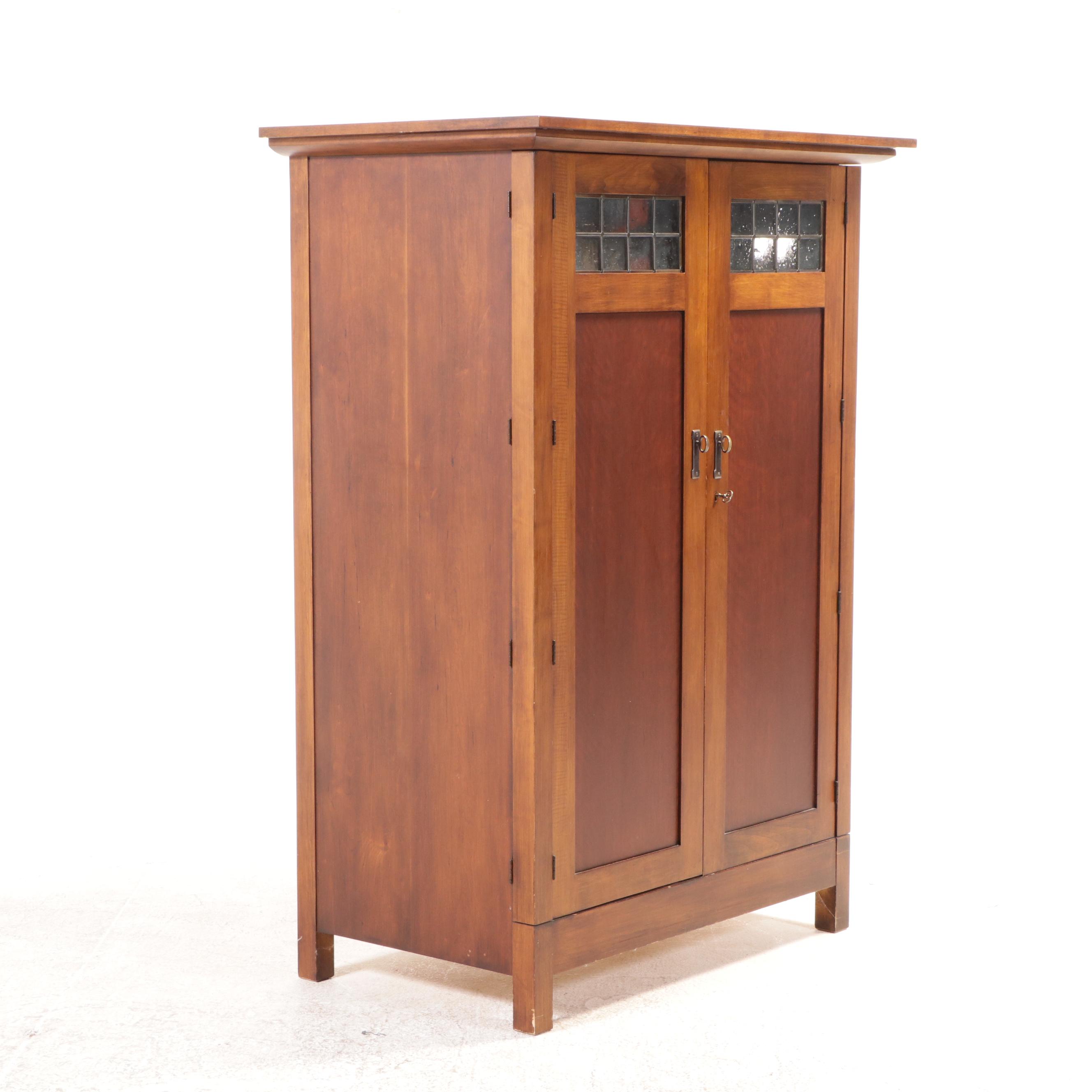 Contemporary Mission Style Media Armoire