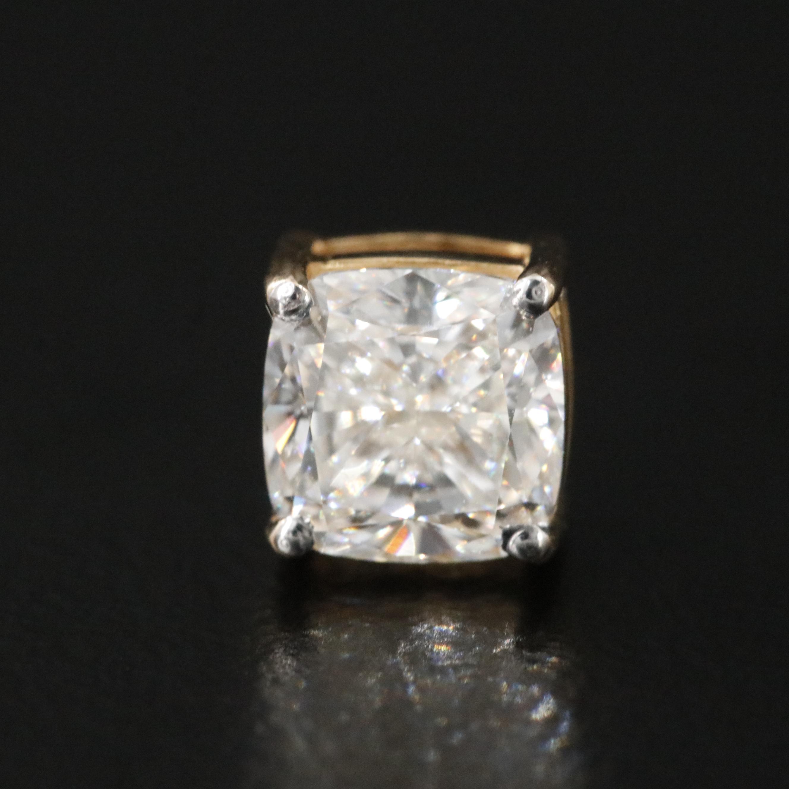 18K 2.01 CTW Diamond Stud Earrings with GIA Reports