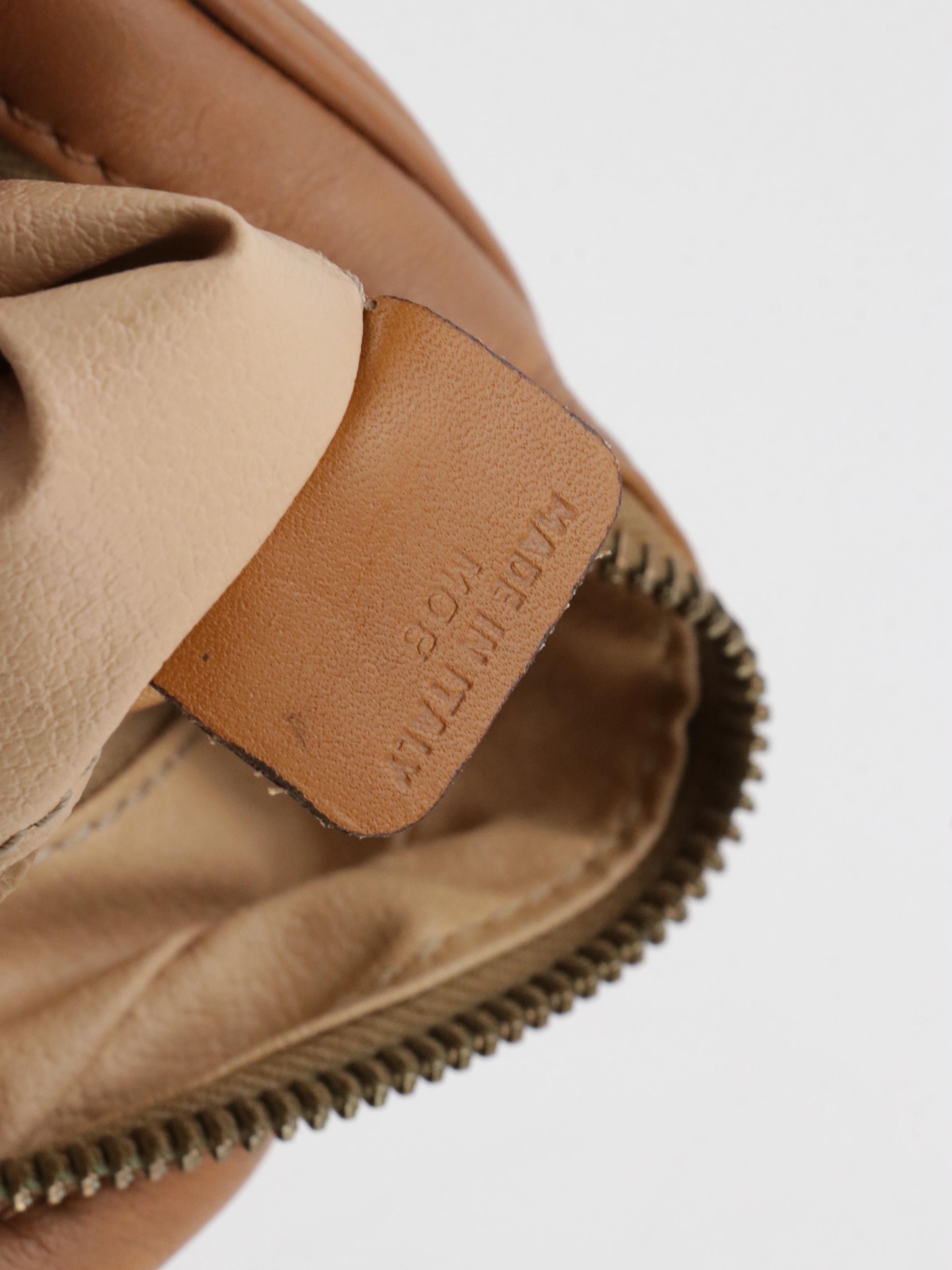 Celine Crossbody Bag in White Macadam Canvas and Brown Leather Trim