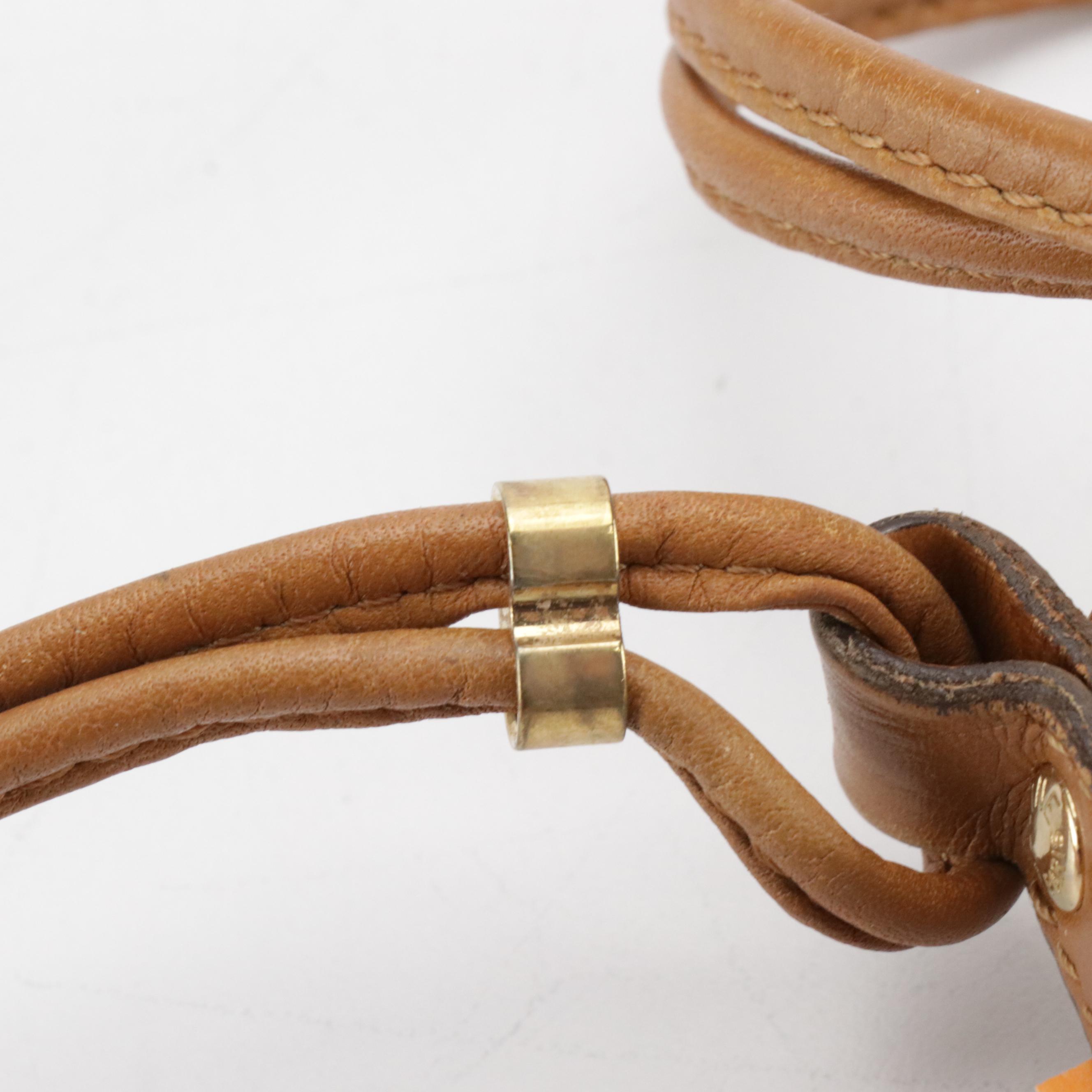 Celine Crossbody Bag in White Macadam Canvas and Brown Leather Trim