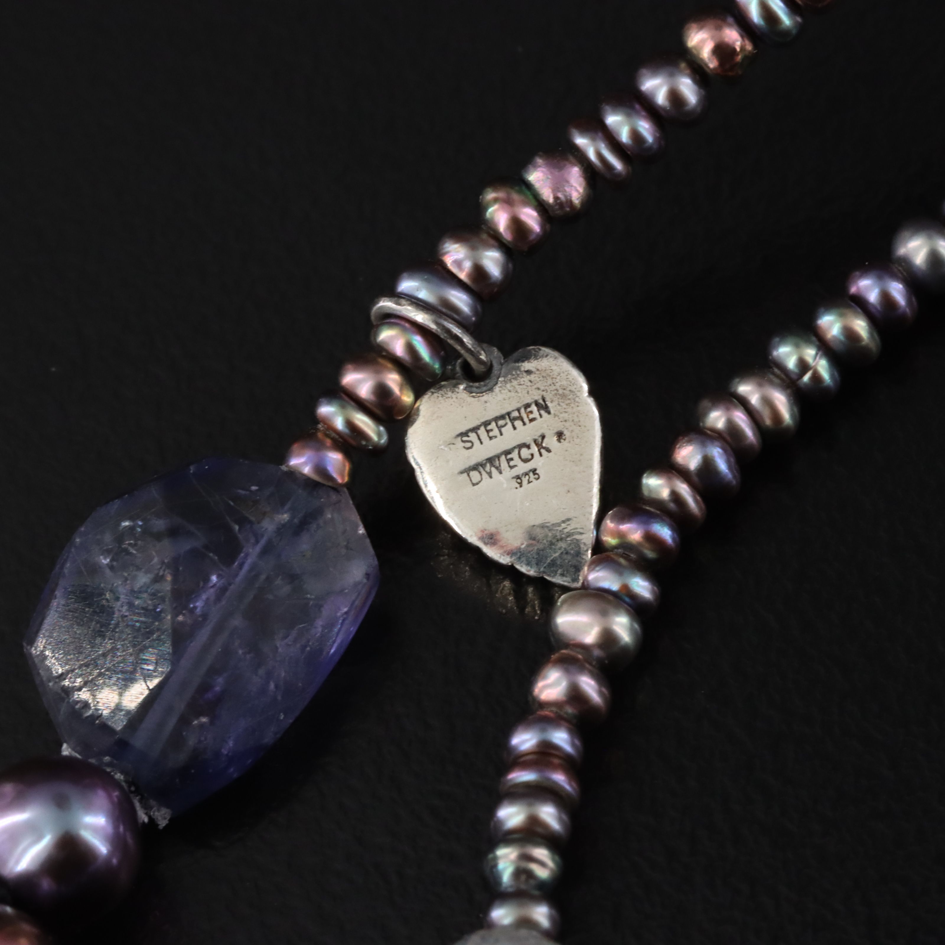 Stephen Dweck Pearl, Labradorite and Iolite Necklace