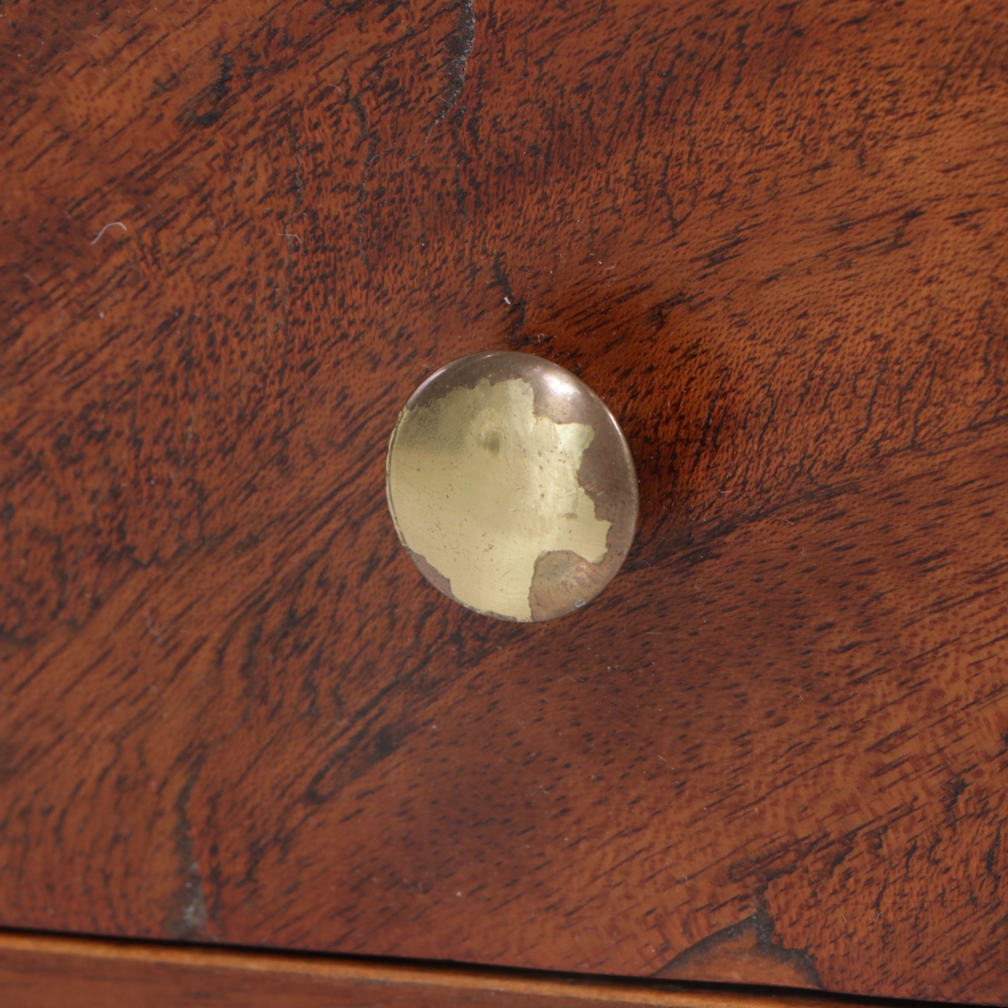 Mahogany Georgian Style Cheval Two-Drawer Dressing Table Mirror