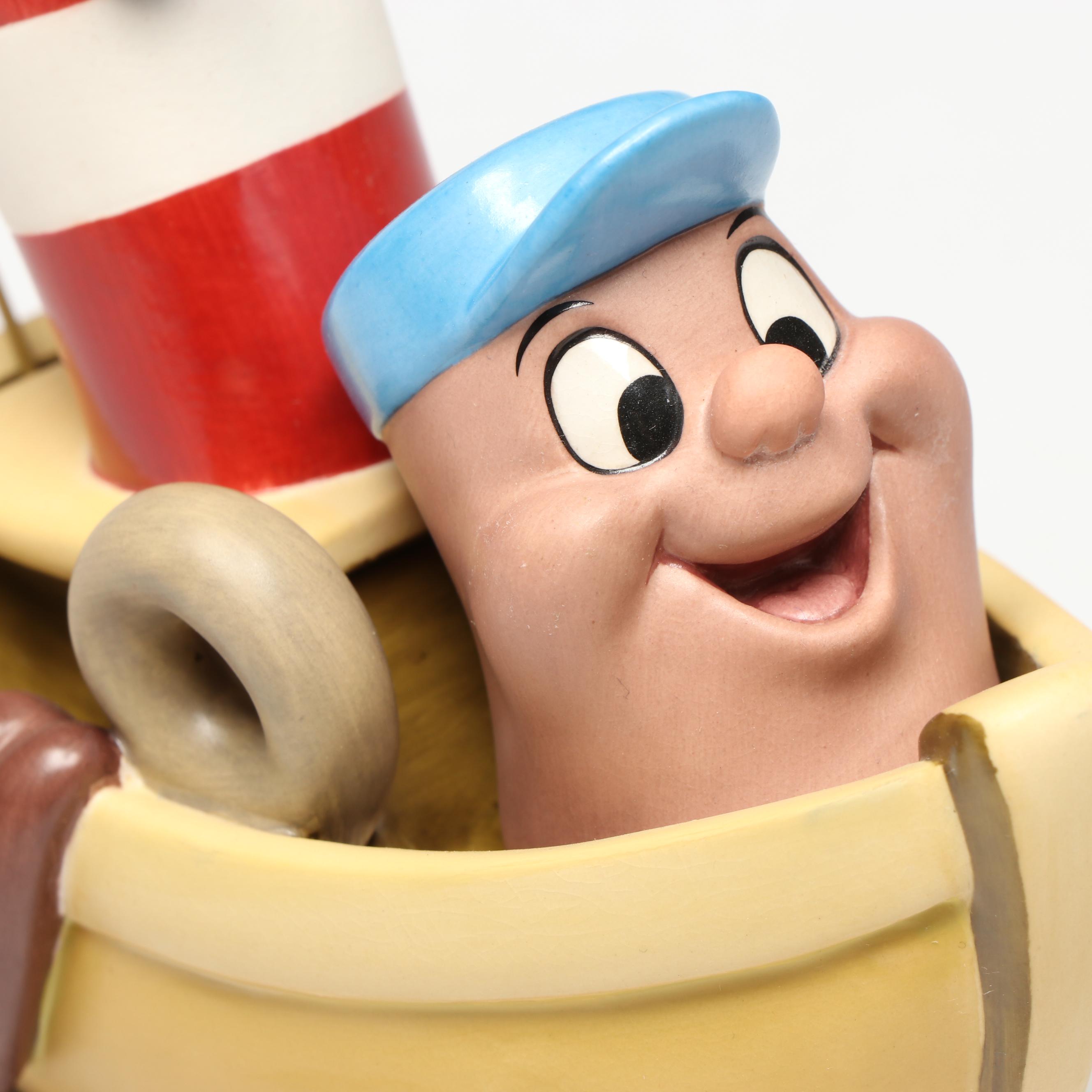 Disney Melody Time "Tugging and Tooting" Little Toot Porcelain Figurine