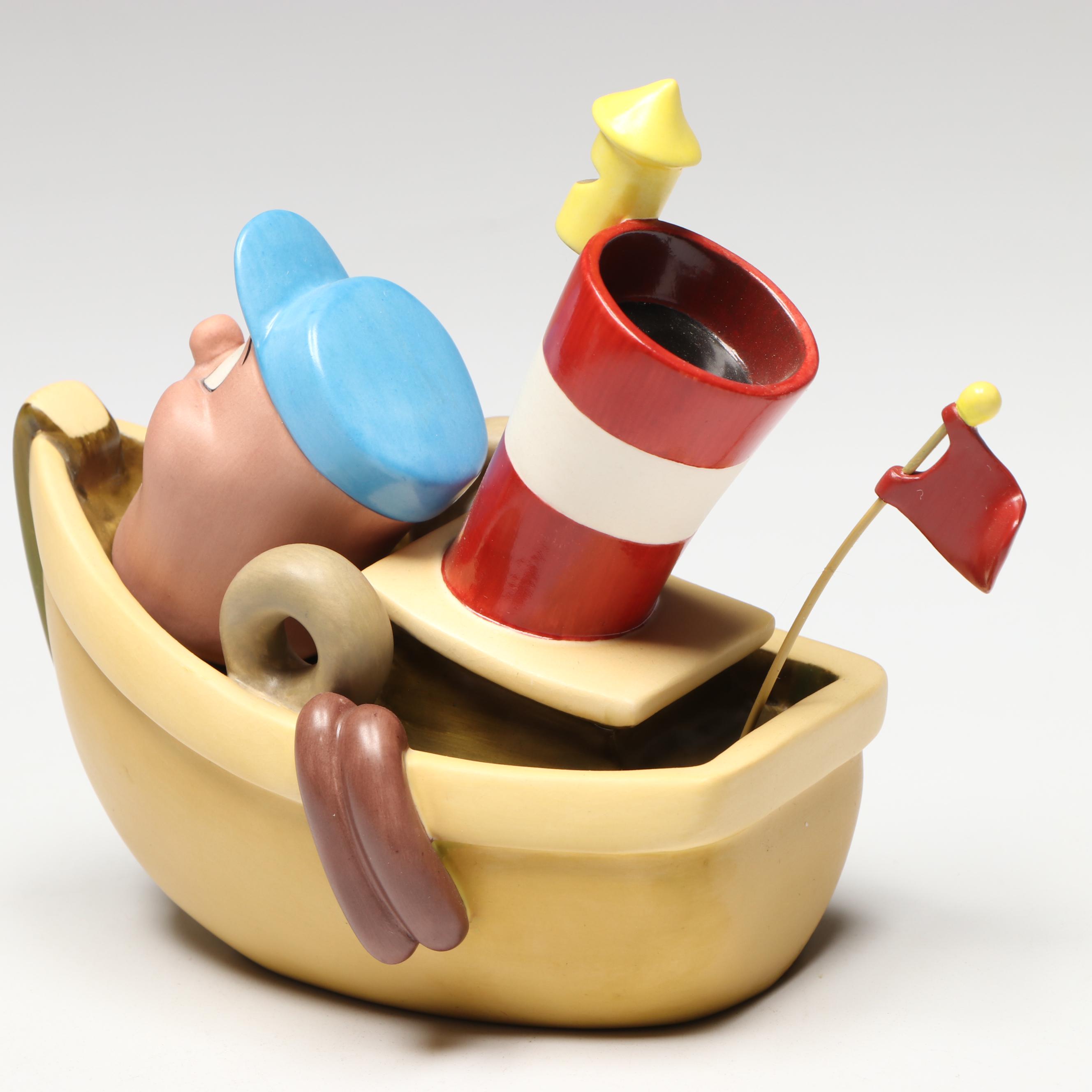 Disney Melody Time "Tugging and Tooting" Little Toot Porcelain Figurine