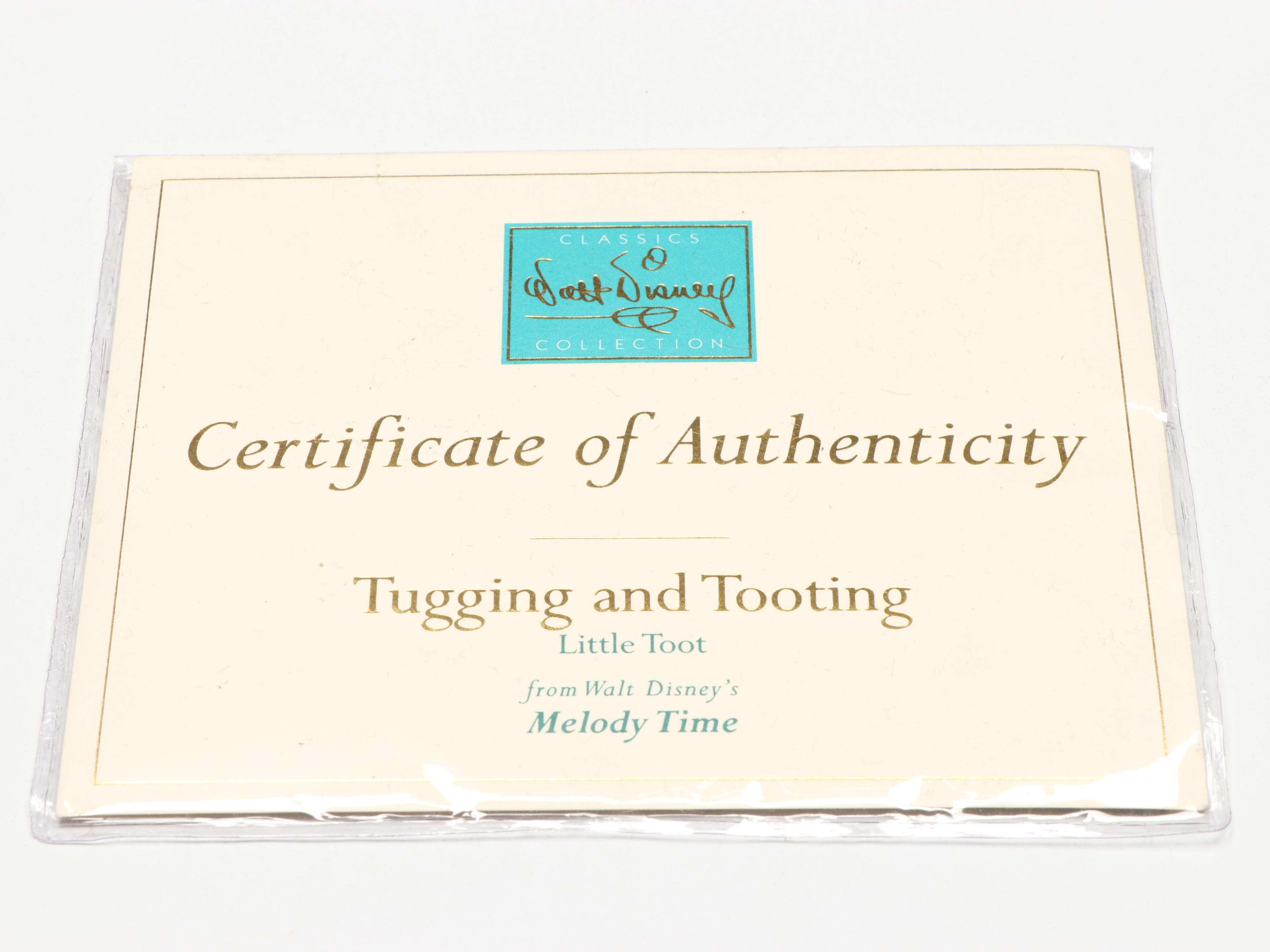 Disney Melody Time "Tugging and Tooting" Little Toot Porcelain Figurine