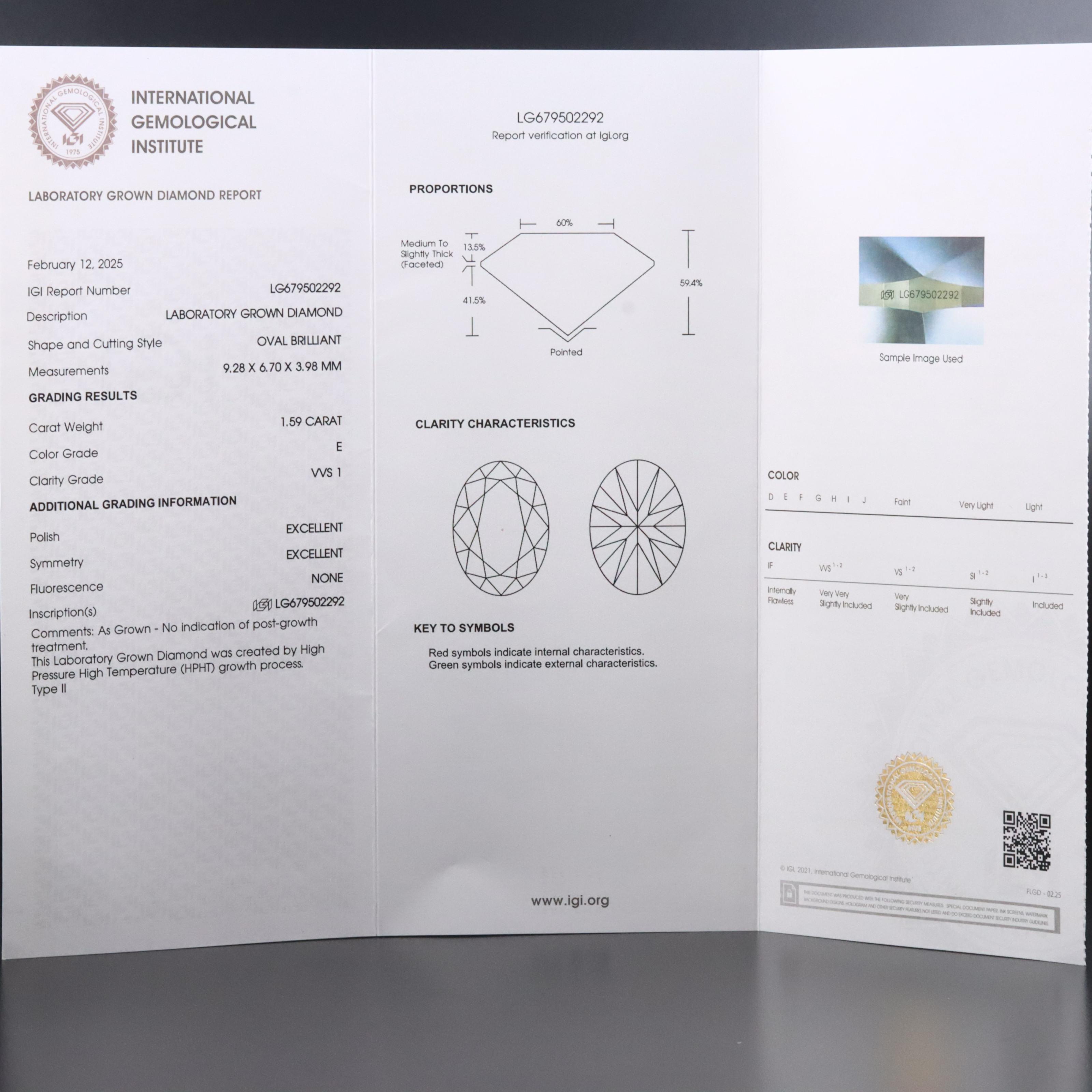 Platinum 3.18 CTW Lab Grown Diamond Solitaire Earrings with IGI Online Reports