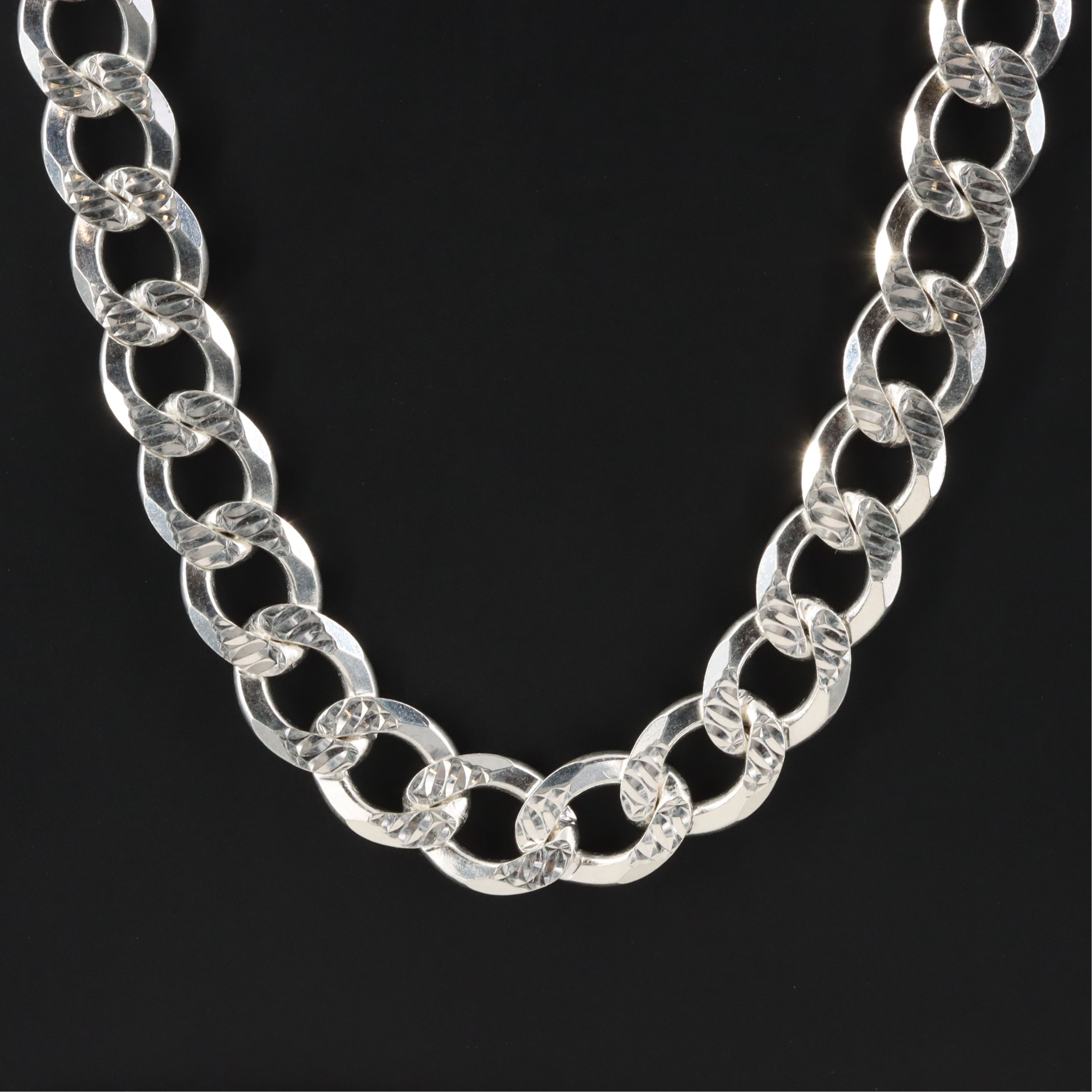 Sterling Curb Chain Necklace
