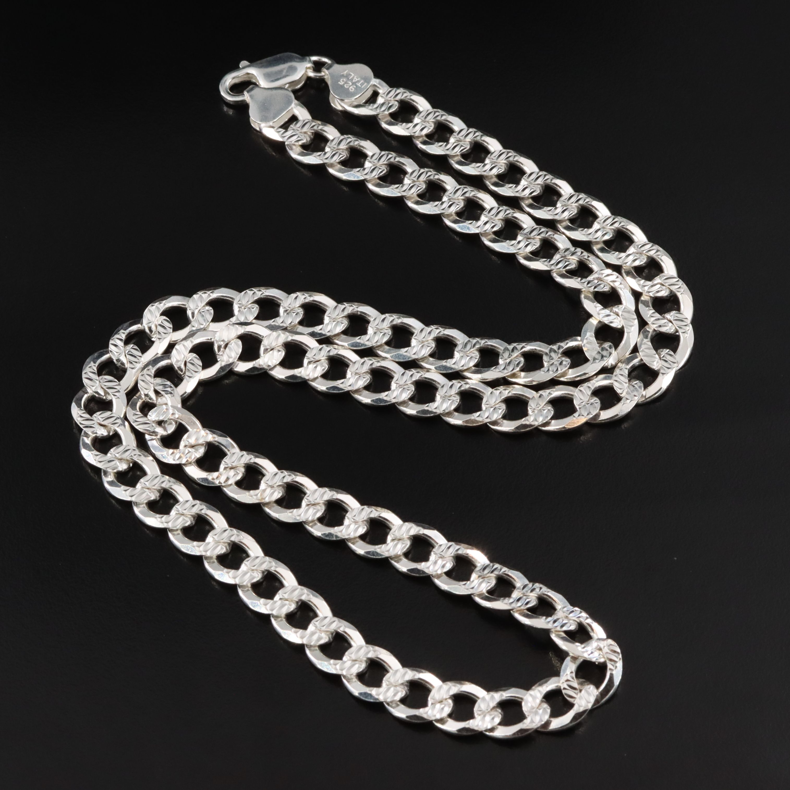 Sterling Curb Chain Necklace