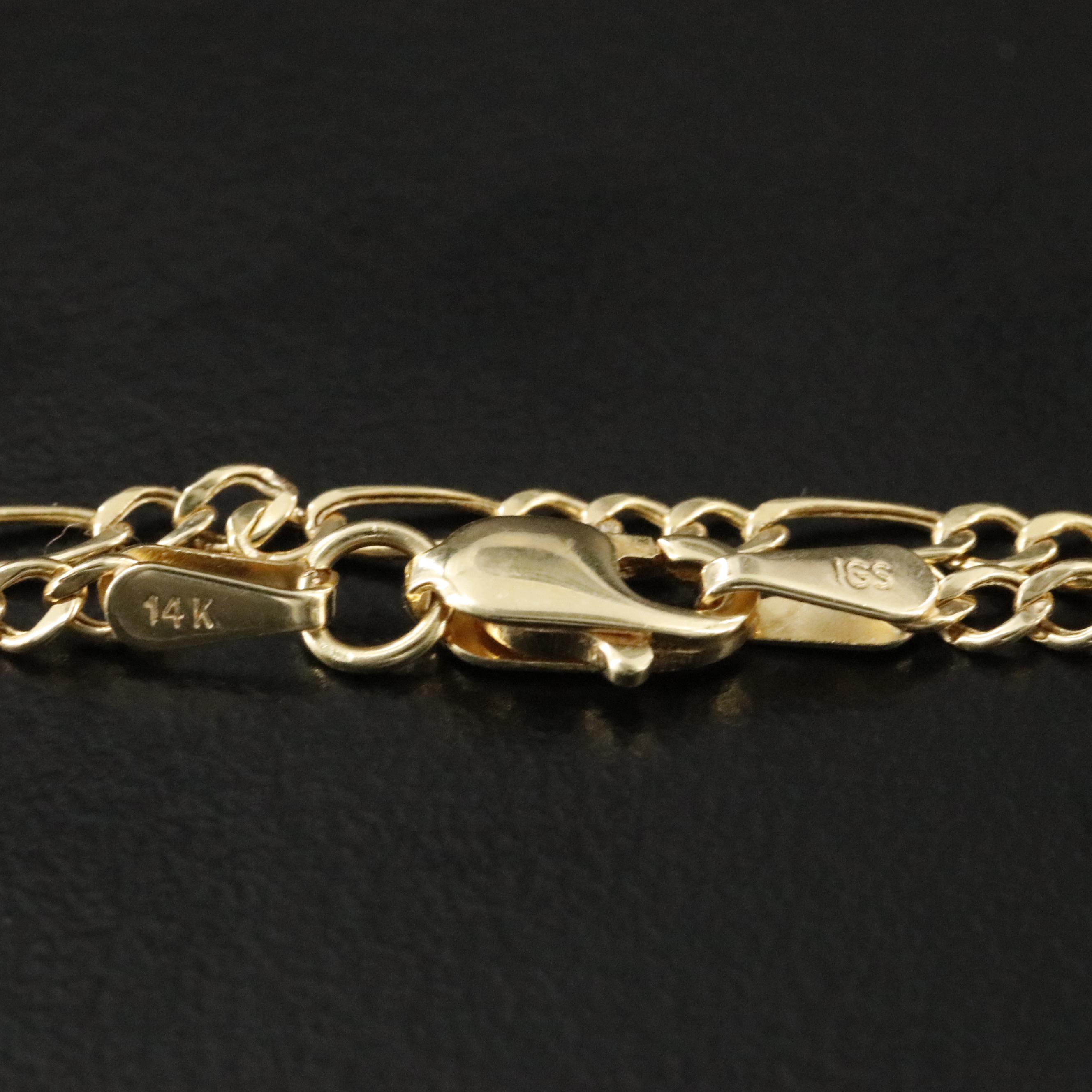 14K Figaro Chain Necklace