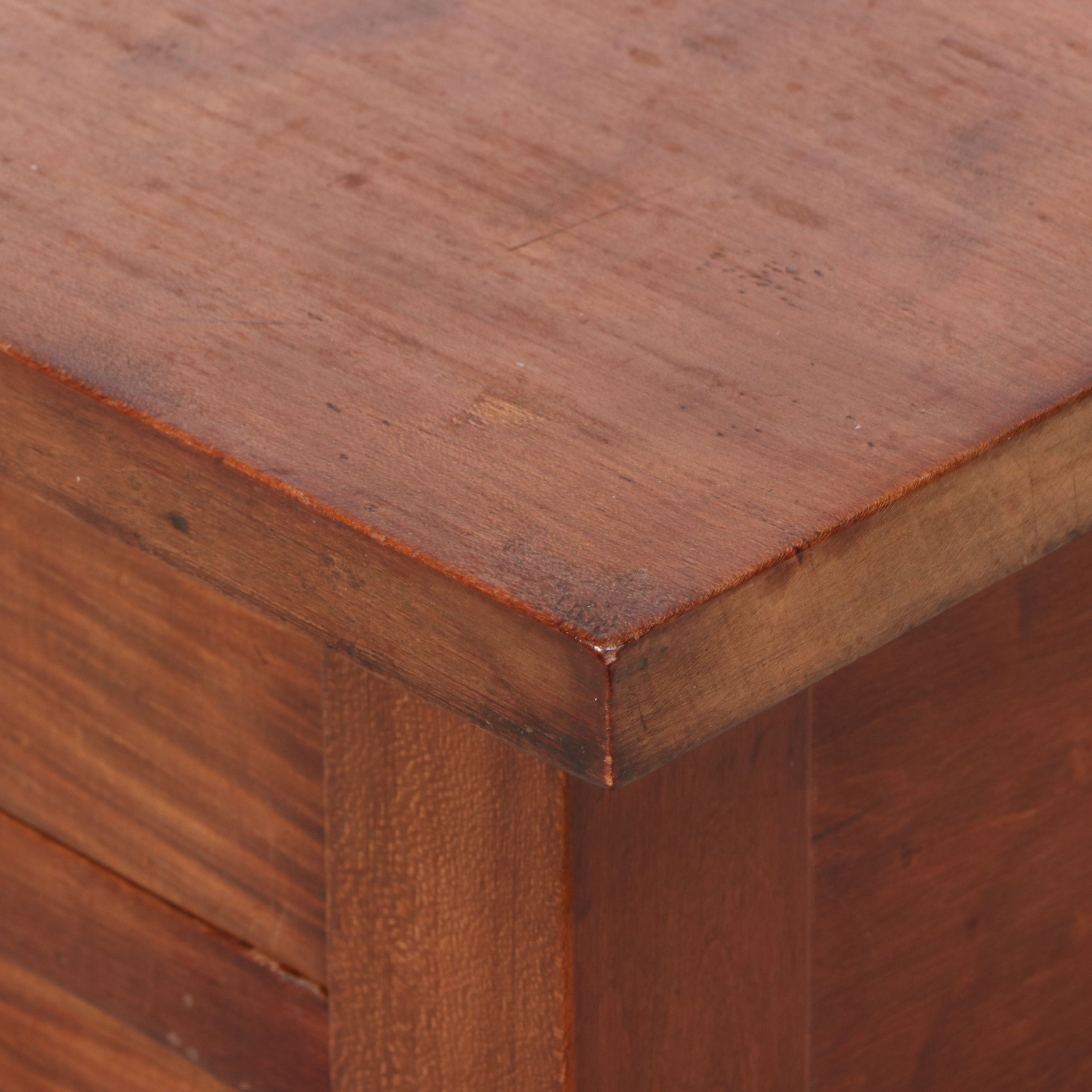 American Primitive Cherry Two-Drawer Stand, Mid-19th Century