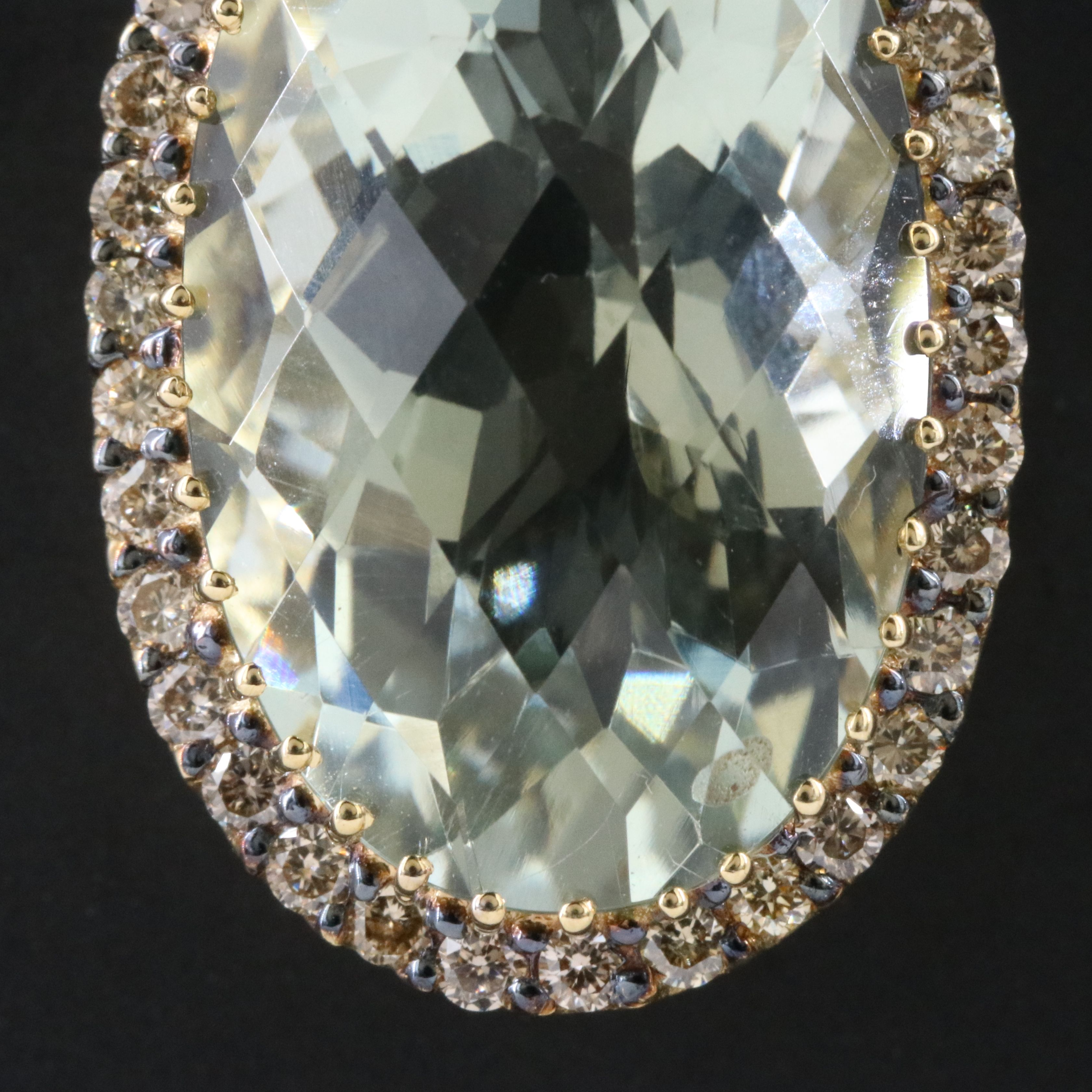 Le Vian 14K Prasiolite and 0.57 CTW Diamond Pendant Including Fancy Brown