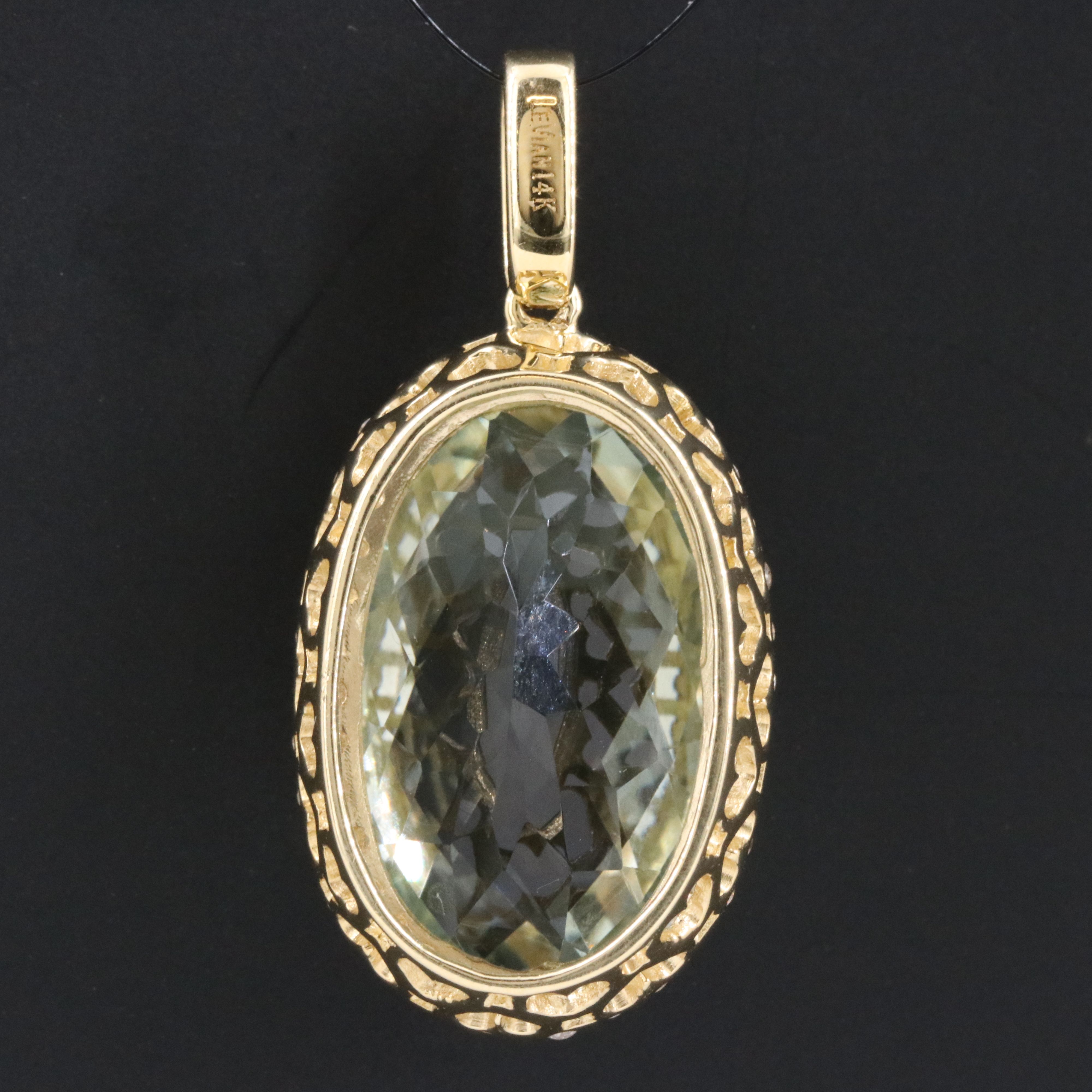 Le Vian 14K Prasiolite and 0.57 CTW Diamond Pendant Including Fancy Brown