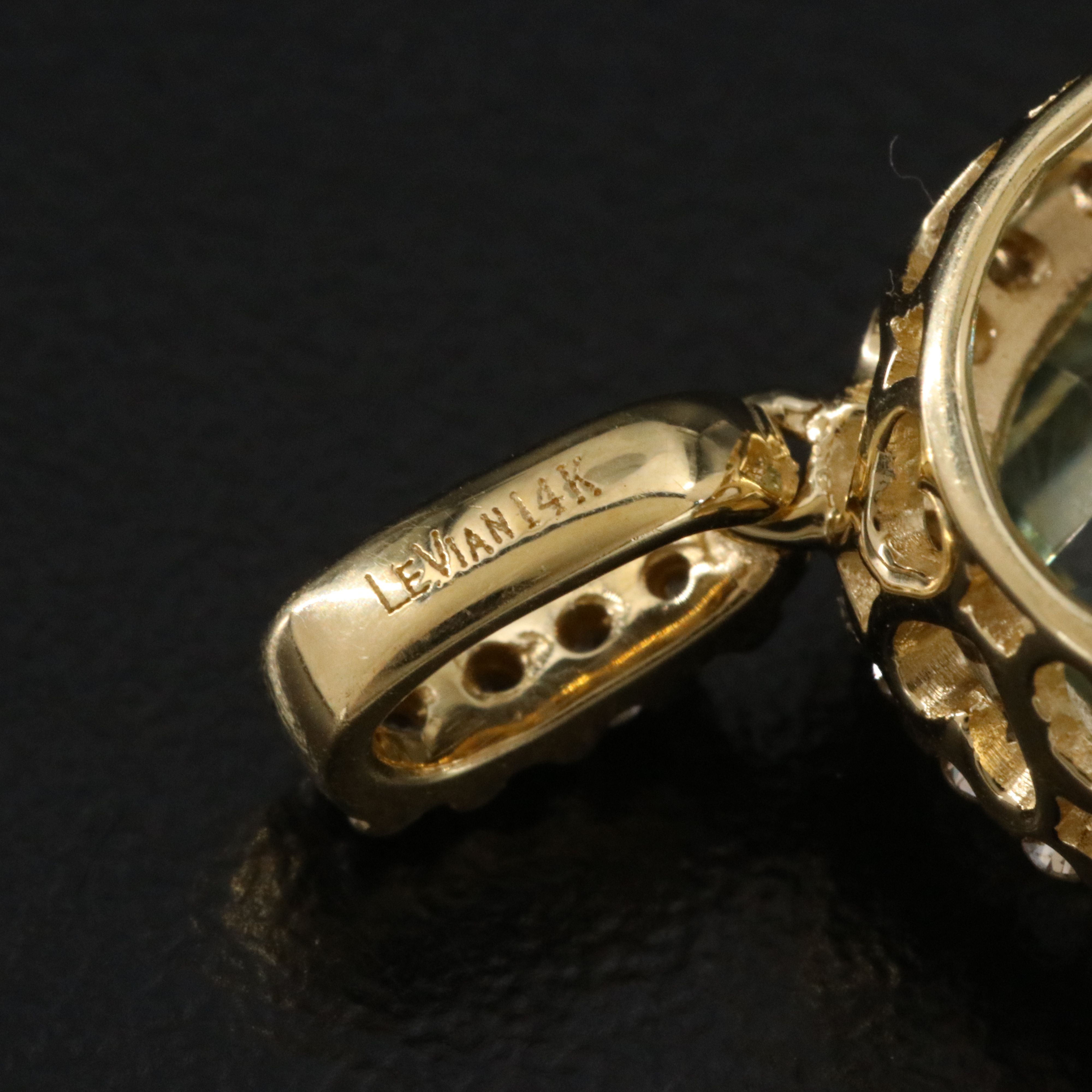 Le Vian 14K Prasiolite and 0.57 CTW Diamond Pendant Including Fancy Brown