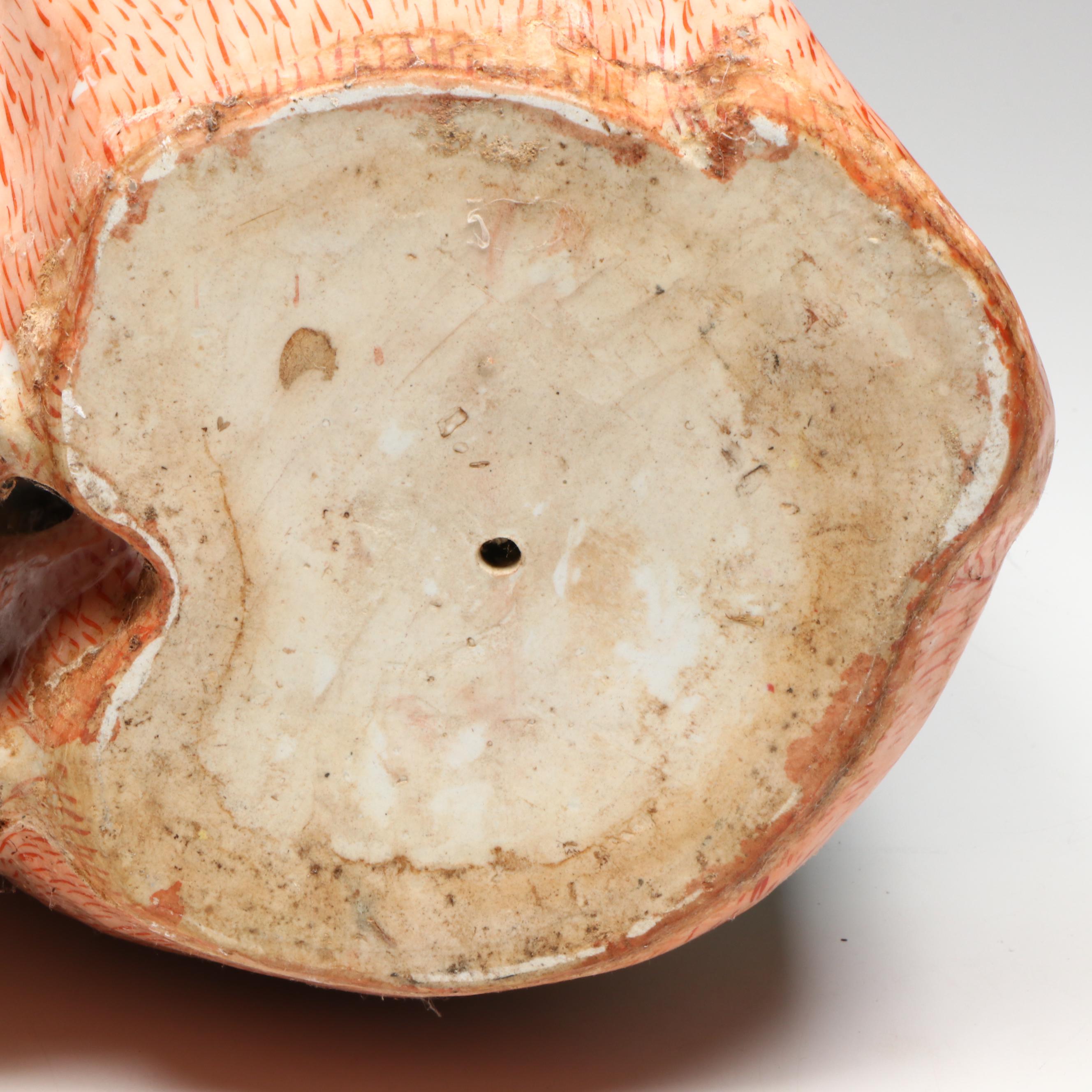 Chinese Famille Rose Monkey Holding Peach Porcelain Figure