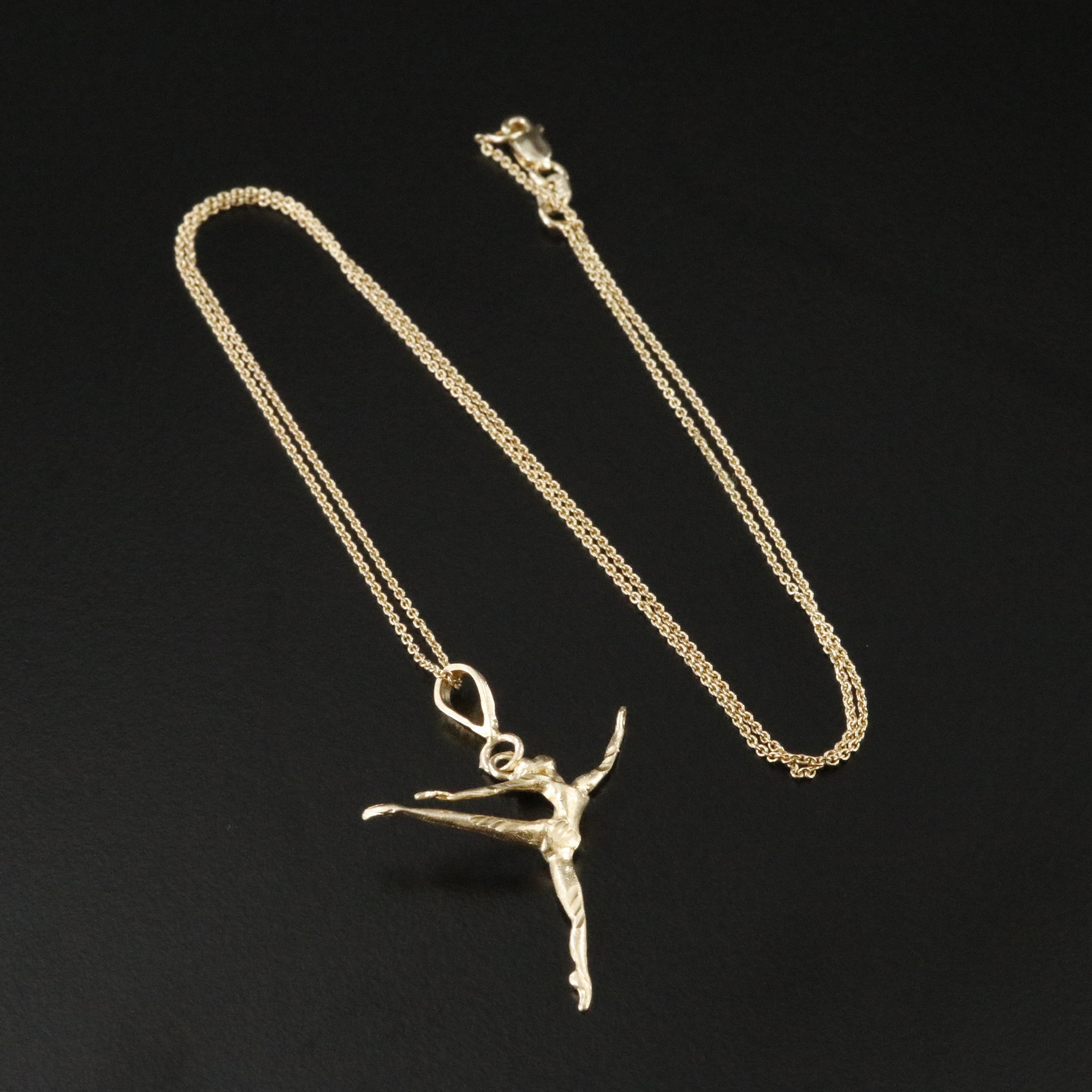 14K Dancer Pendant Necklace