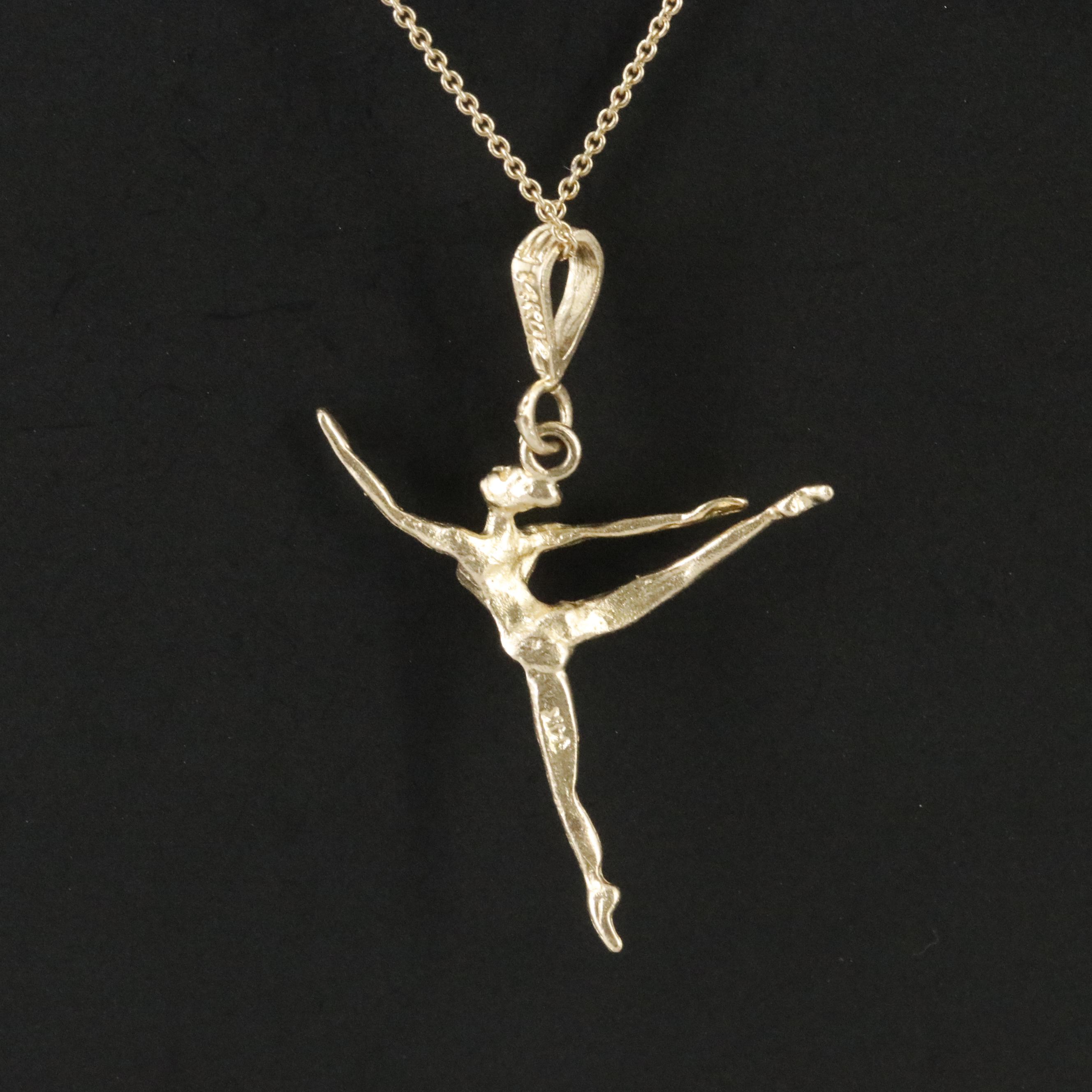 14K Dancer Pendant Necklace