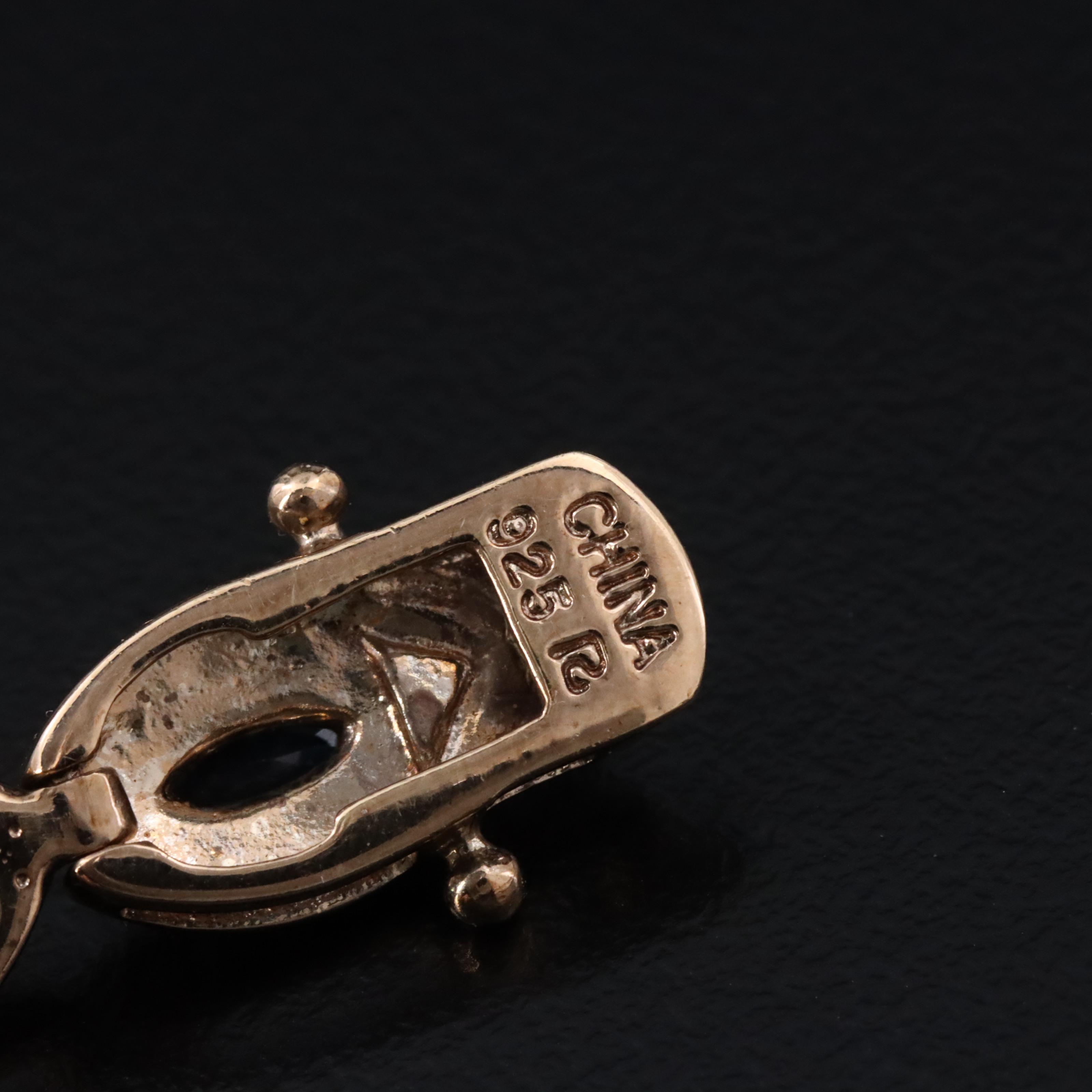 Sterling Sapphire and Diamond Bracelet