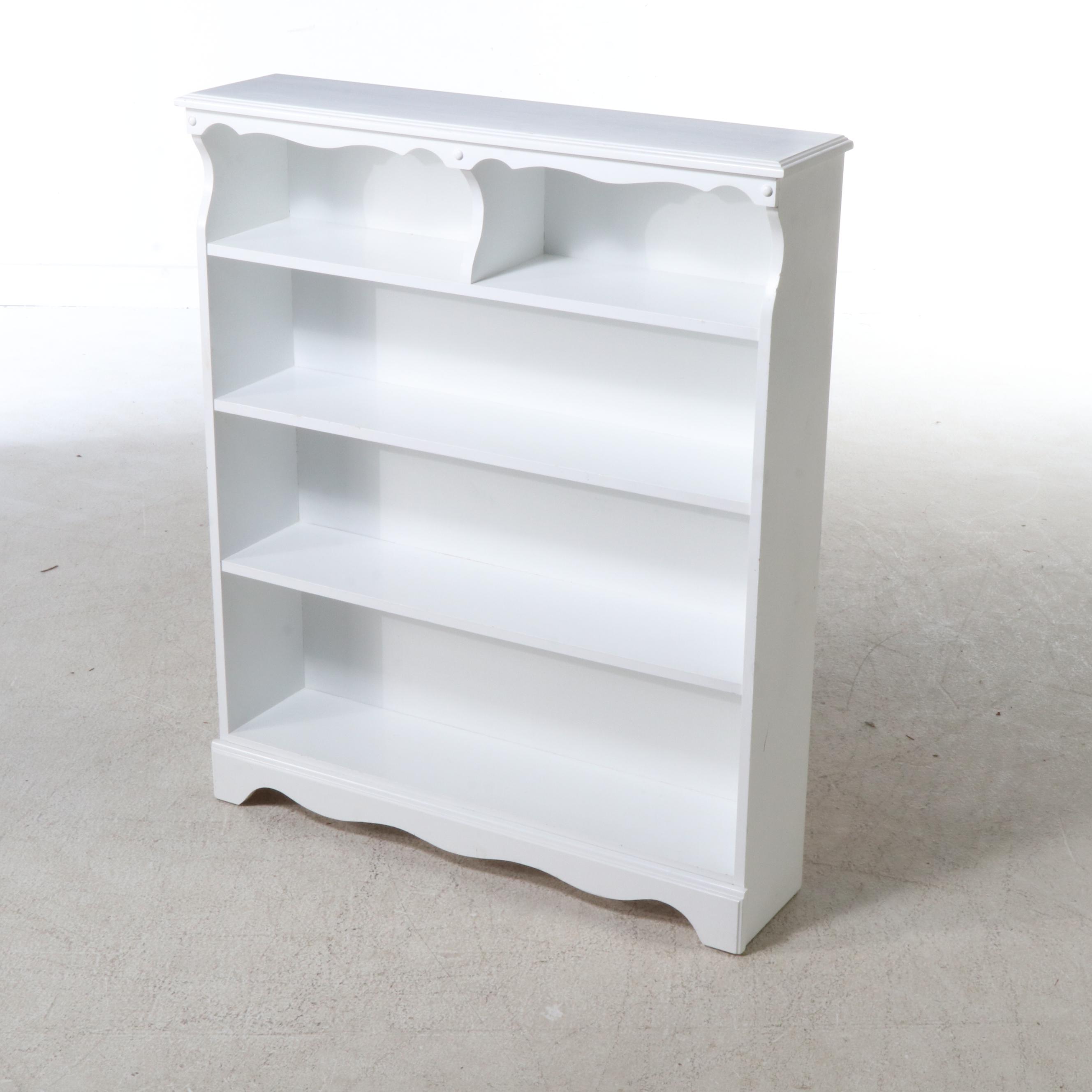 White Painted Wood Bookcase