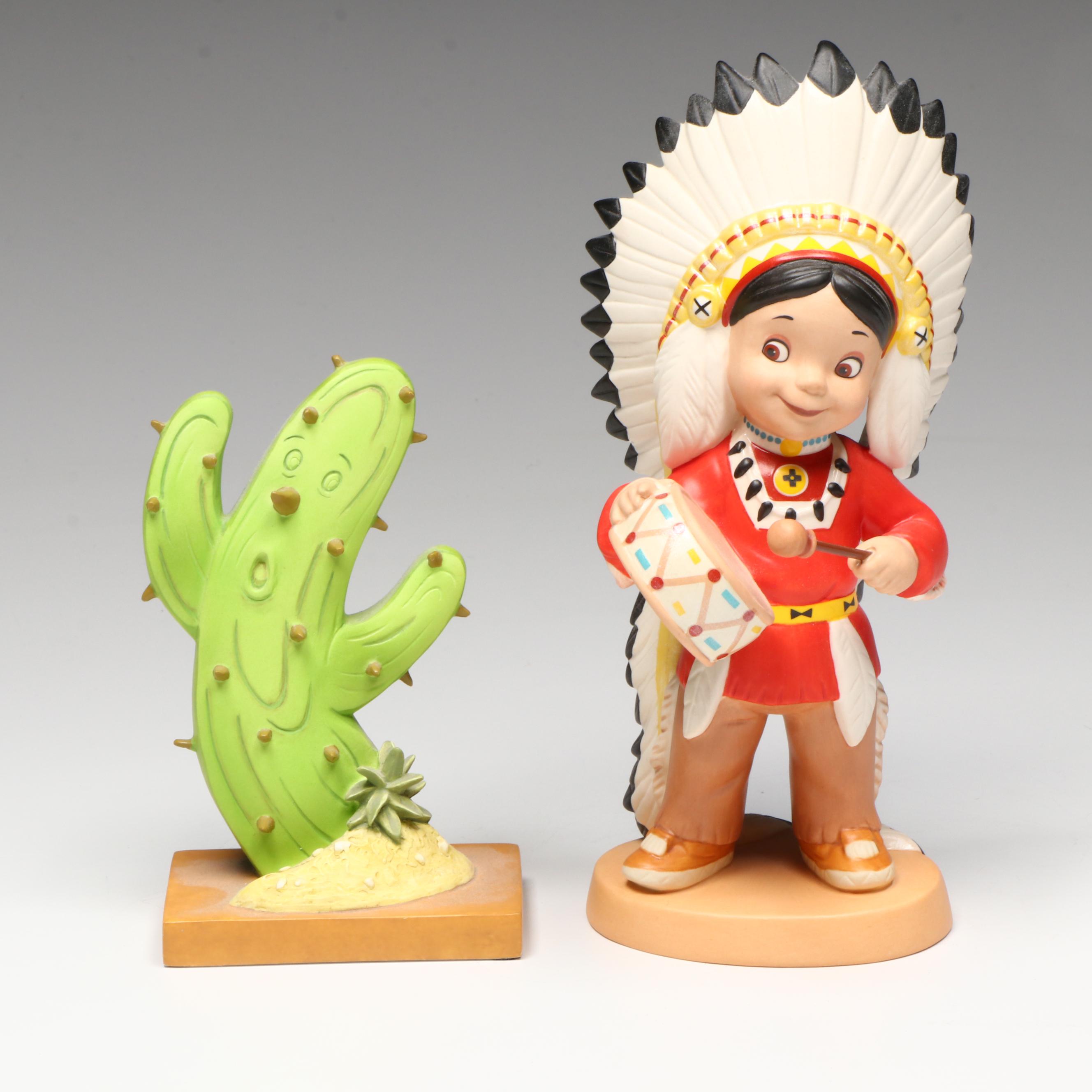 Disney It's a Small World after all "Little Big Chief" U.S.A. Porcelain Figurine