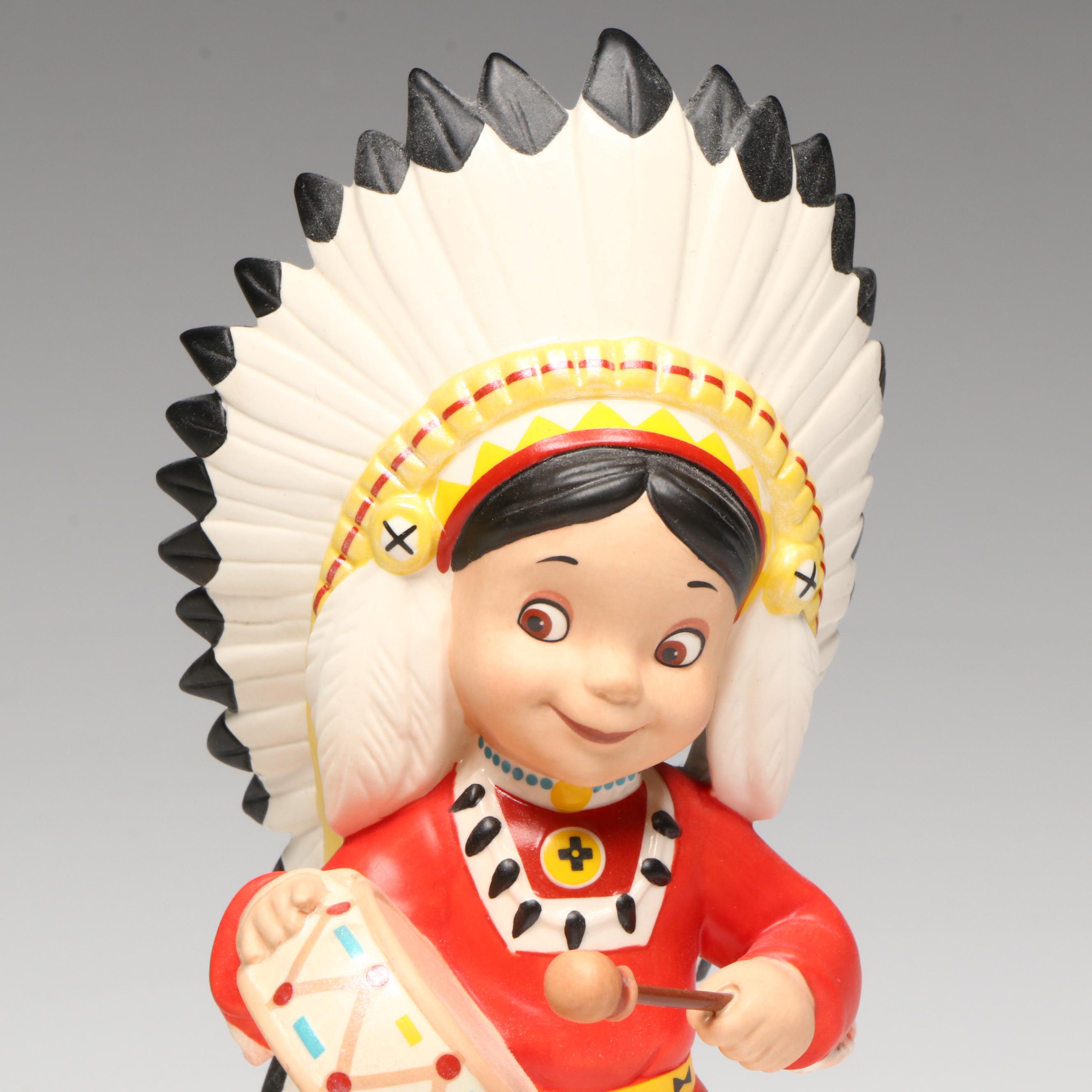 Disney It's a Small World after all "Little Big Chief" U.S.A. Porcelain Figurine